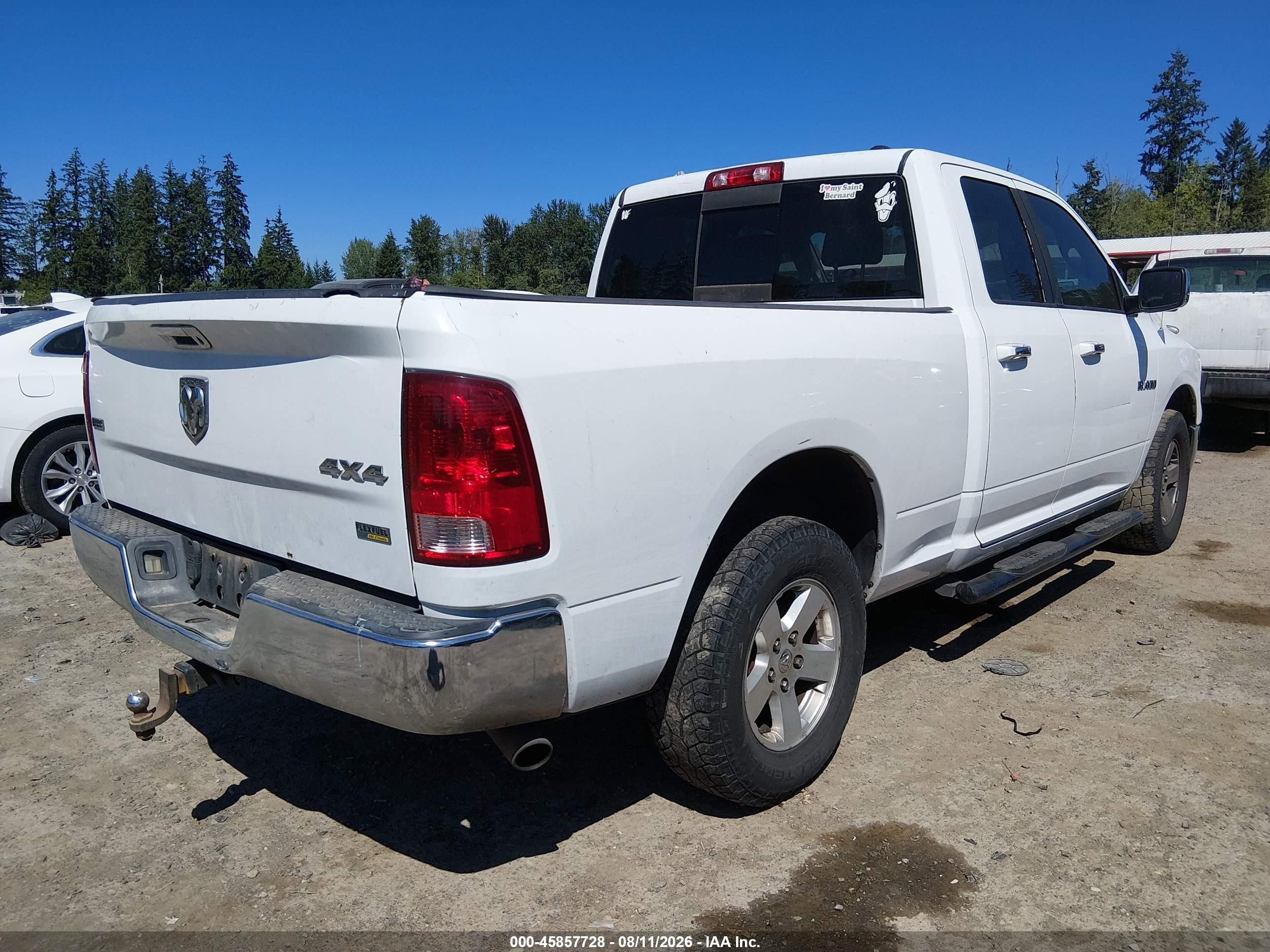 2010 Dodge Ram 1500 Slt/sport/trx White vin: 1D7RV1GP5AS135973