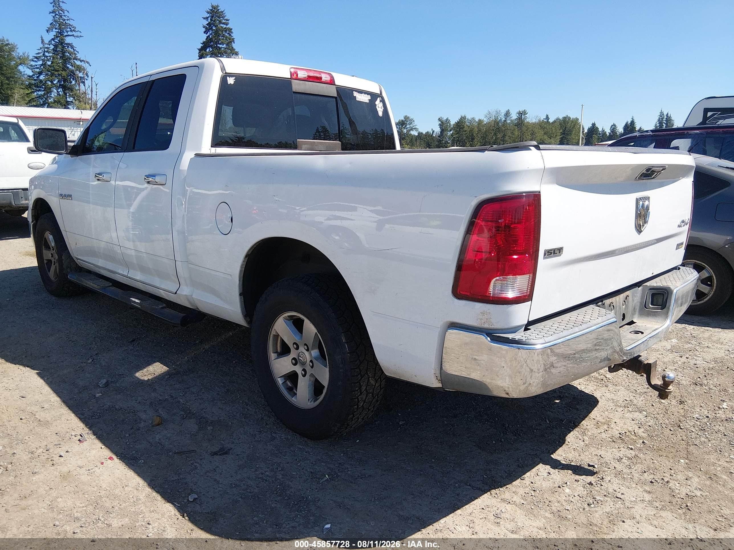 2010 Dodge Ram 1500 Slt/sport/trx White vin: 1D7RV1GP5AS135973