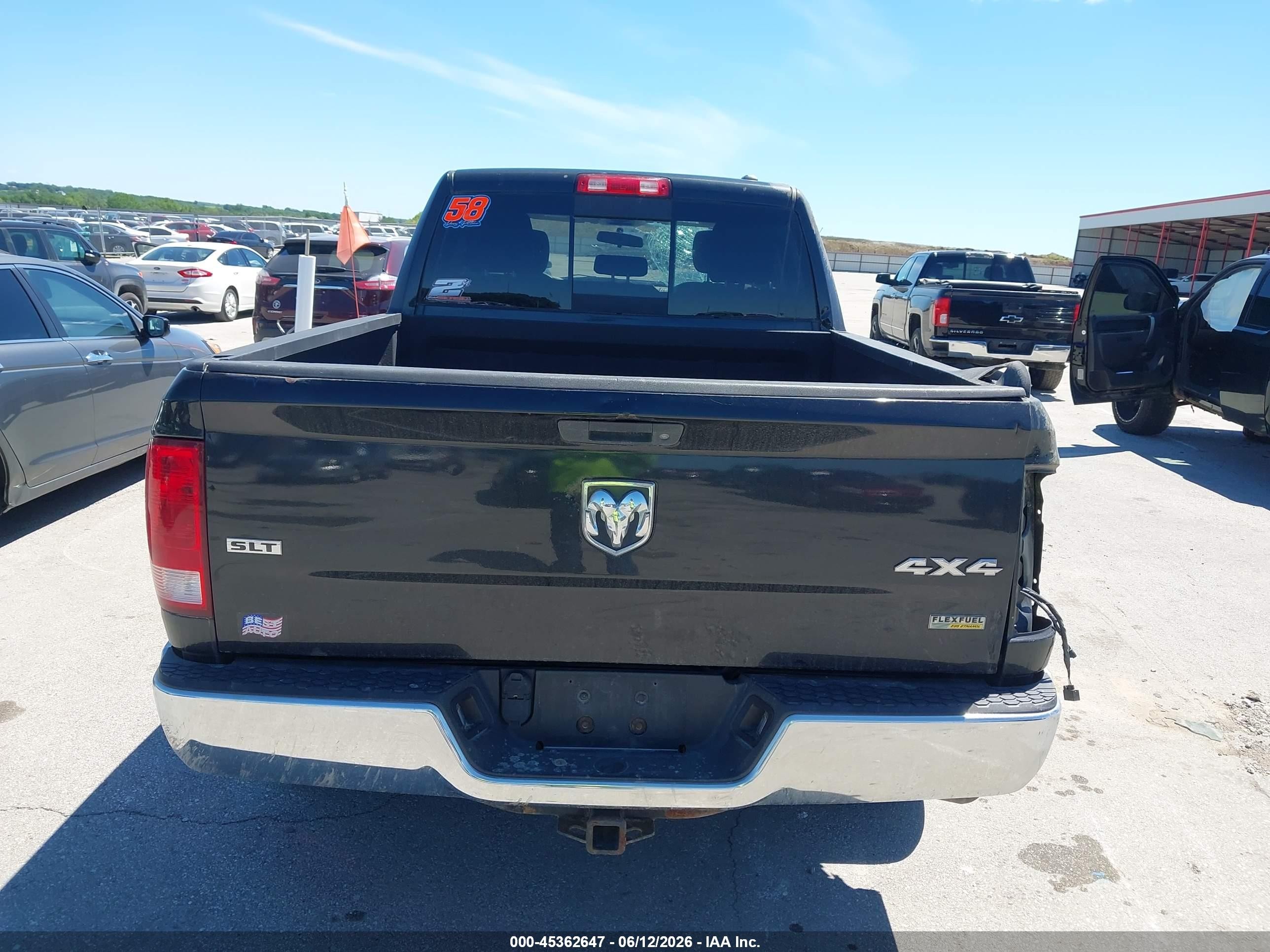 2011 Ram Ram 1500 Slt Black vin: 1D7RV1GP8BS580550