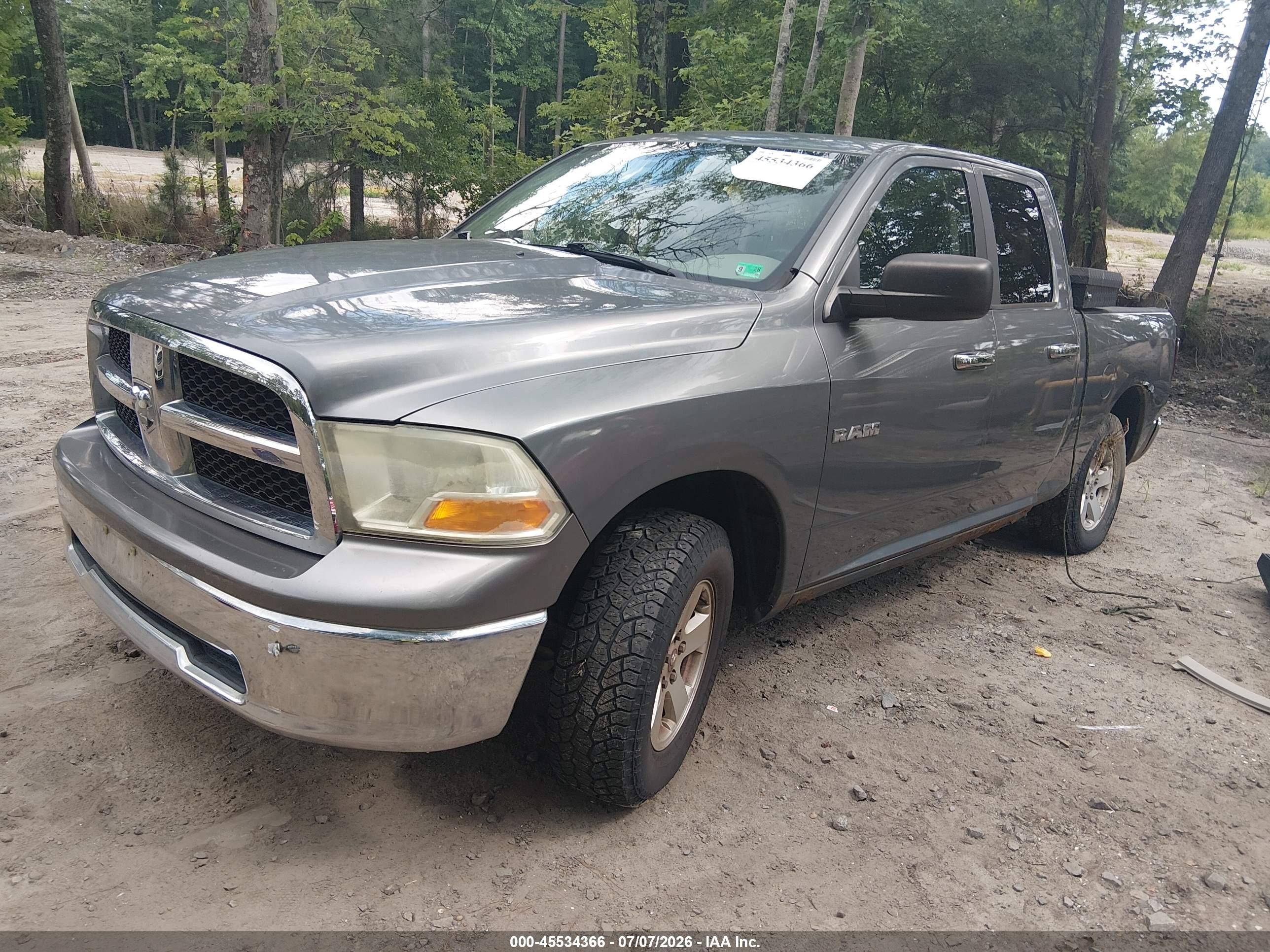 2010 Dodge Ram 1500 Slt/sport/trx Gray vin: 1D7RV1GPXAS113144