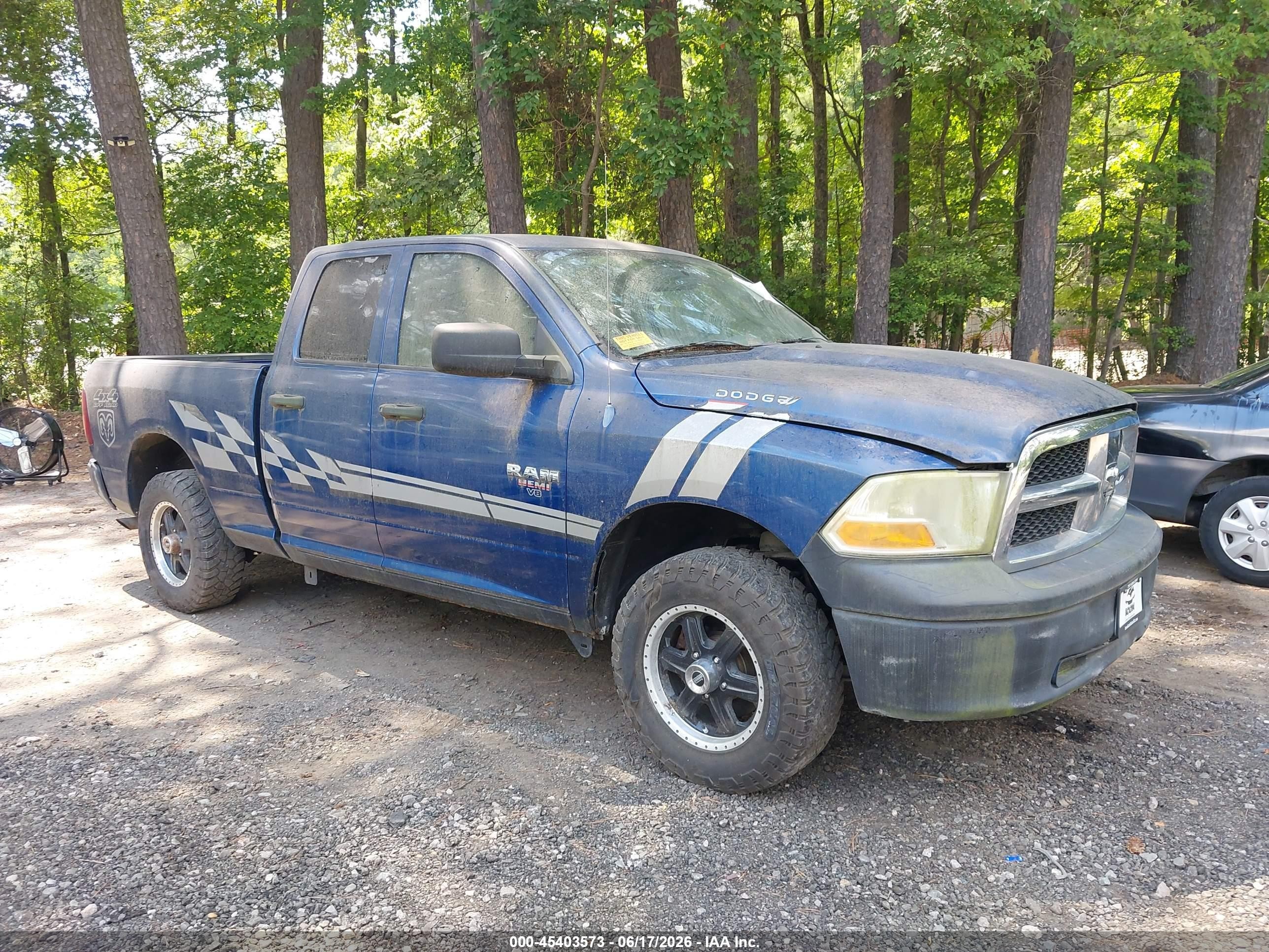 2010 Dodge Ram 1500 St Blue vin: 1D7RV1GPXAS257938