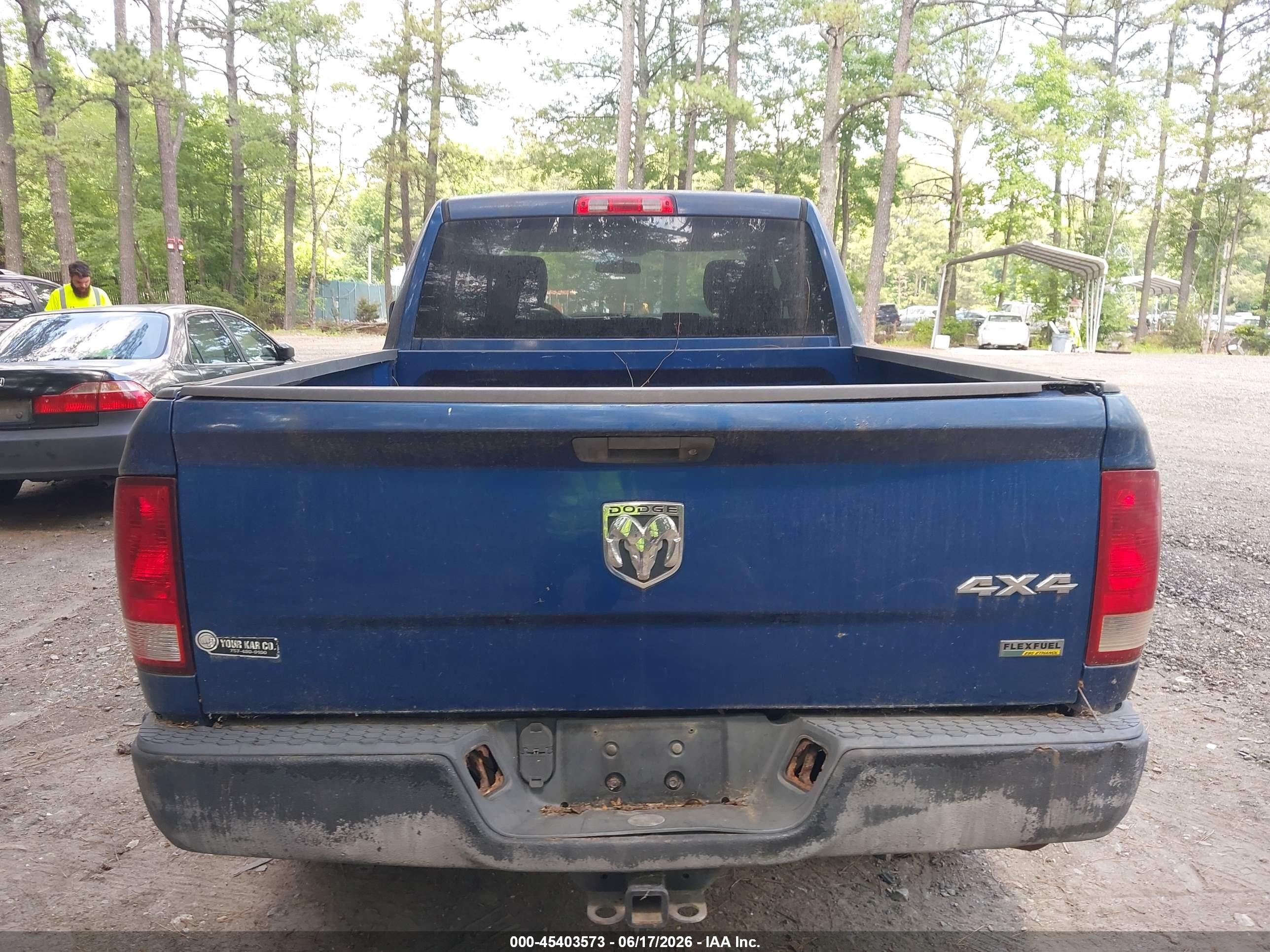 2010 Dodge Ram 1500 St Blue vin: 1D7RV1GPXAS257938