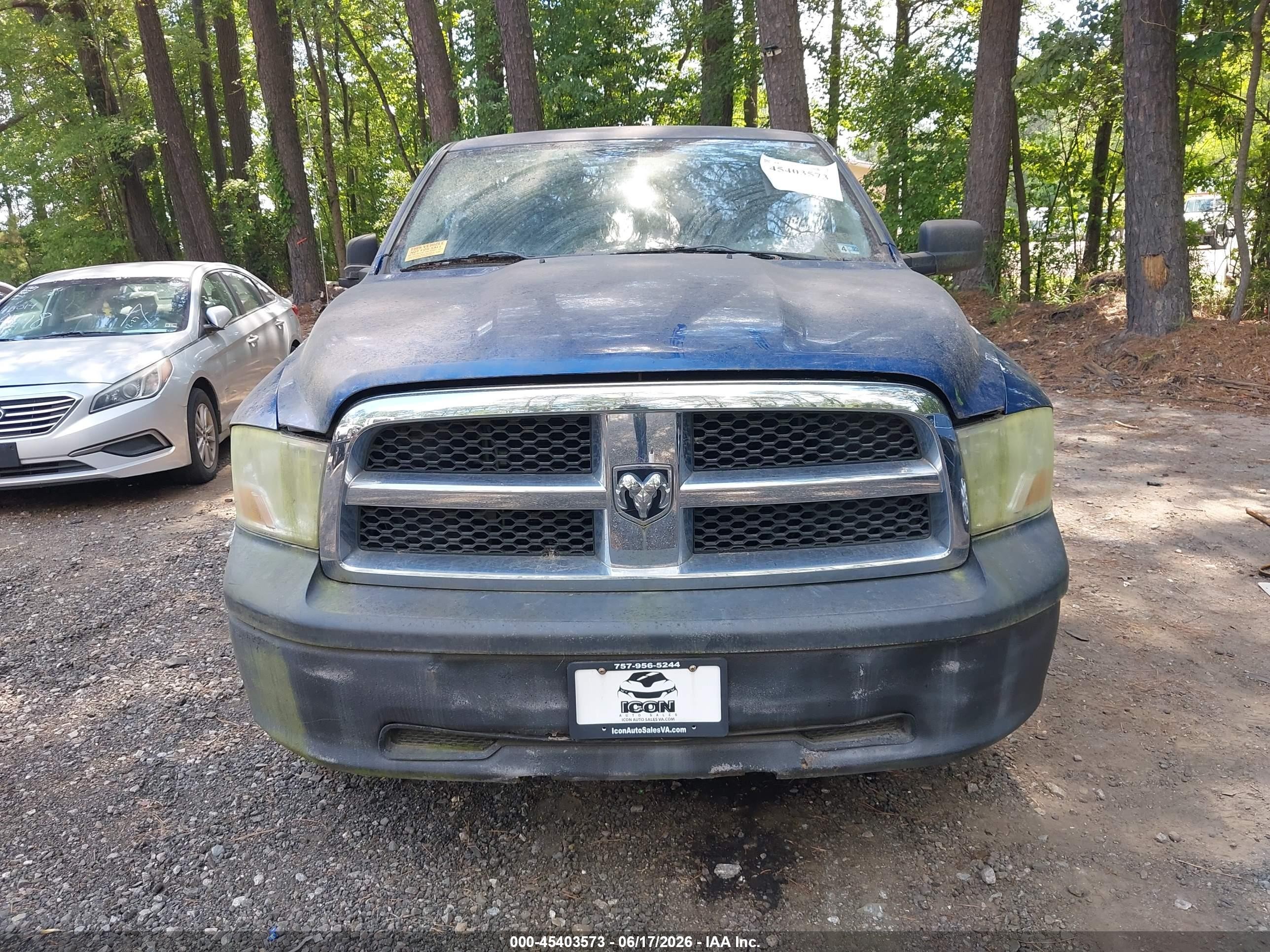 2010 Dodge Ram 1500 St Blue vin: 1D7RV1GPXAS257938