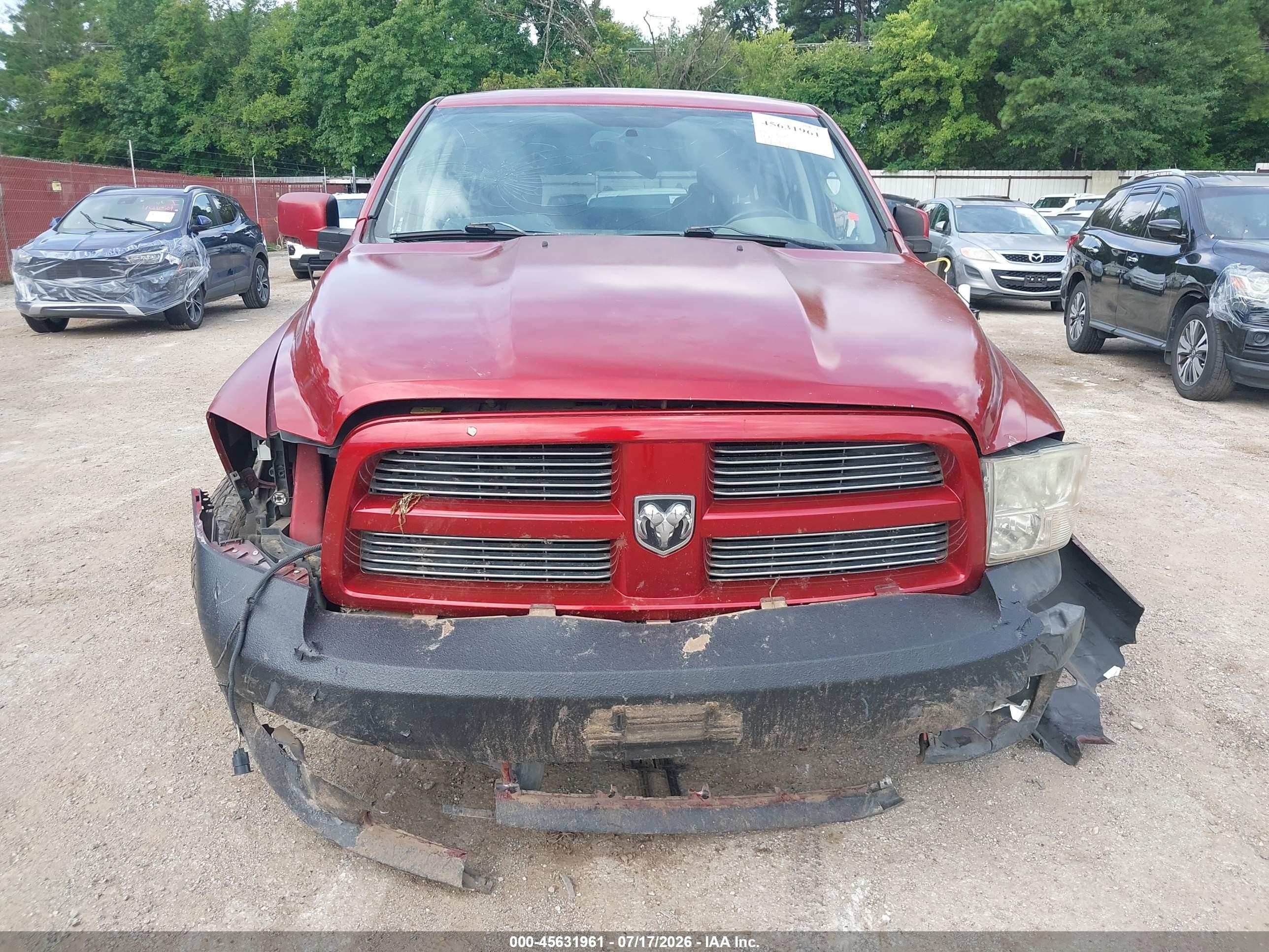 2010 Dodge Ram 1500 Sport Red vin: 1D7RV1GT0AS214979