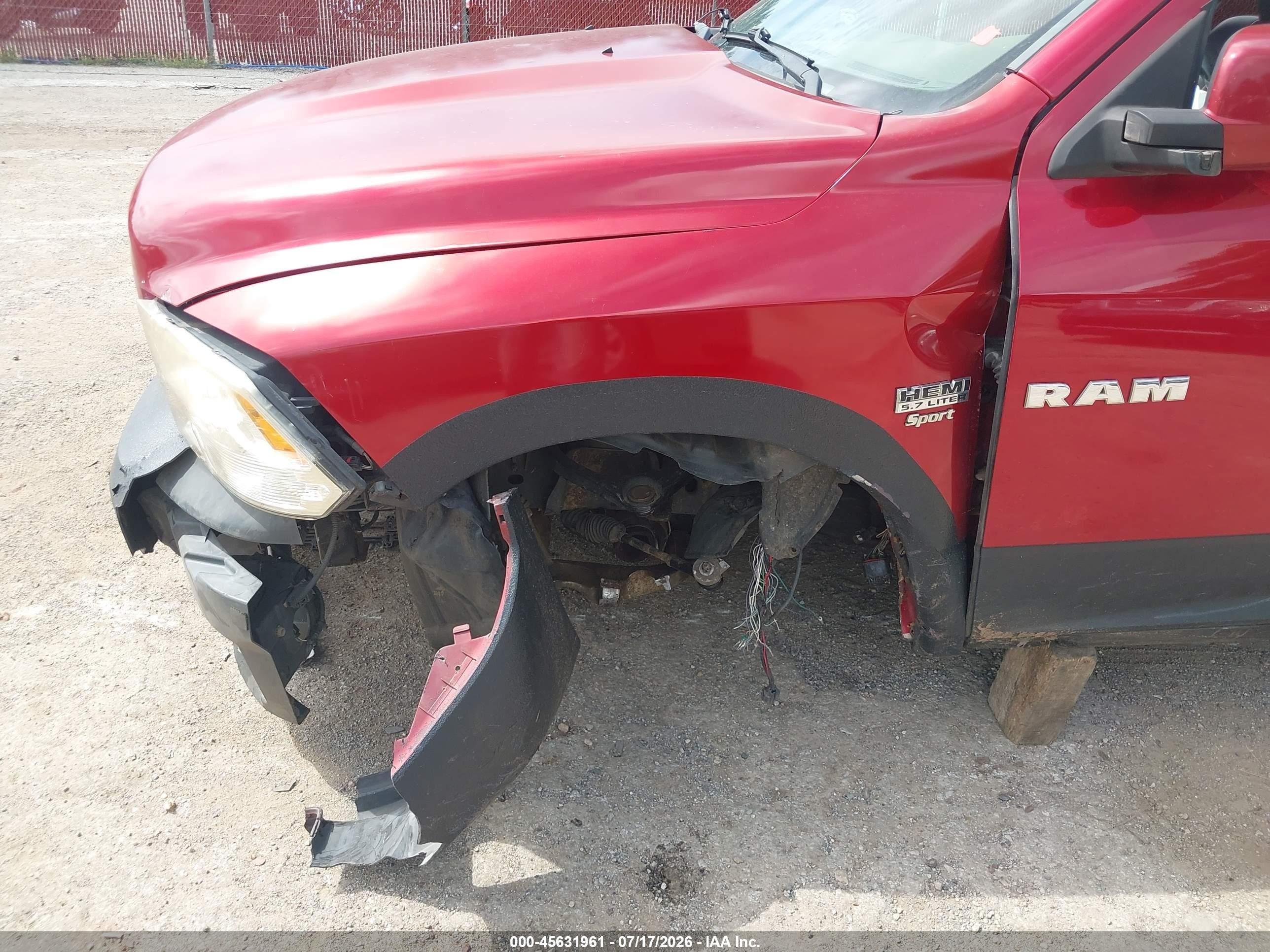 2010 Dodge Ram 1500 Sport Red vin: 1D7RV1GT0AS214979