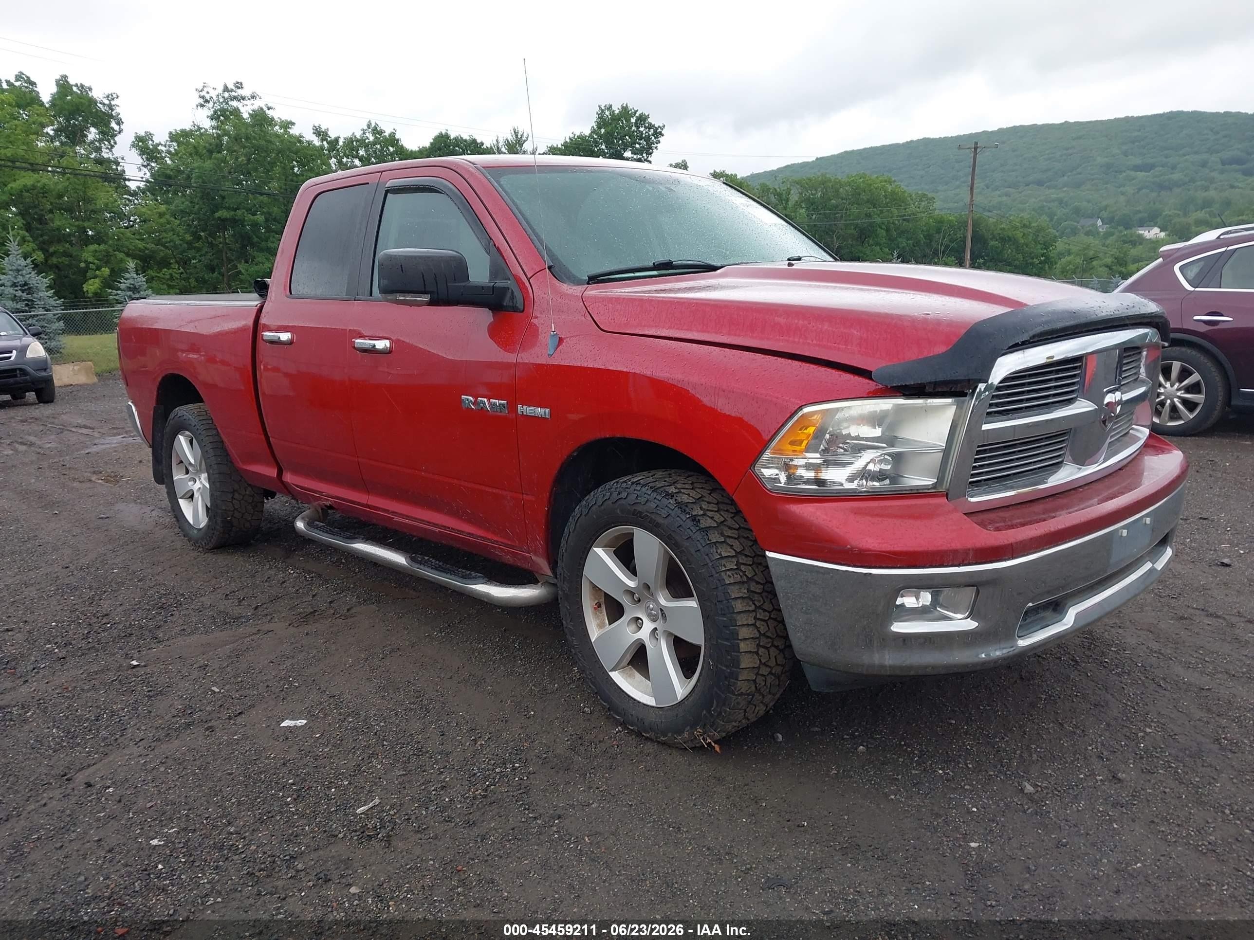 2010 Dodge Ram 1500 Slt/sport/trx Red vin: 1D7RV1GT1AS145574