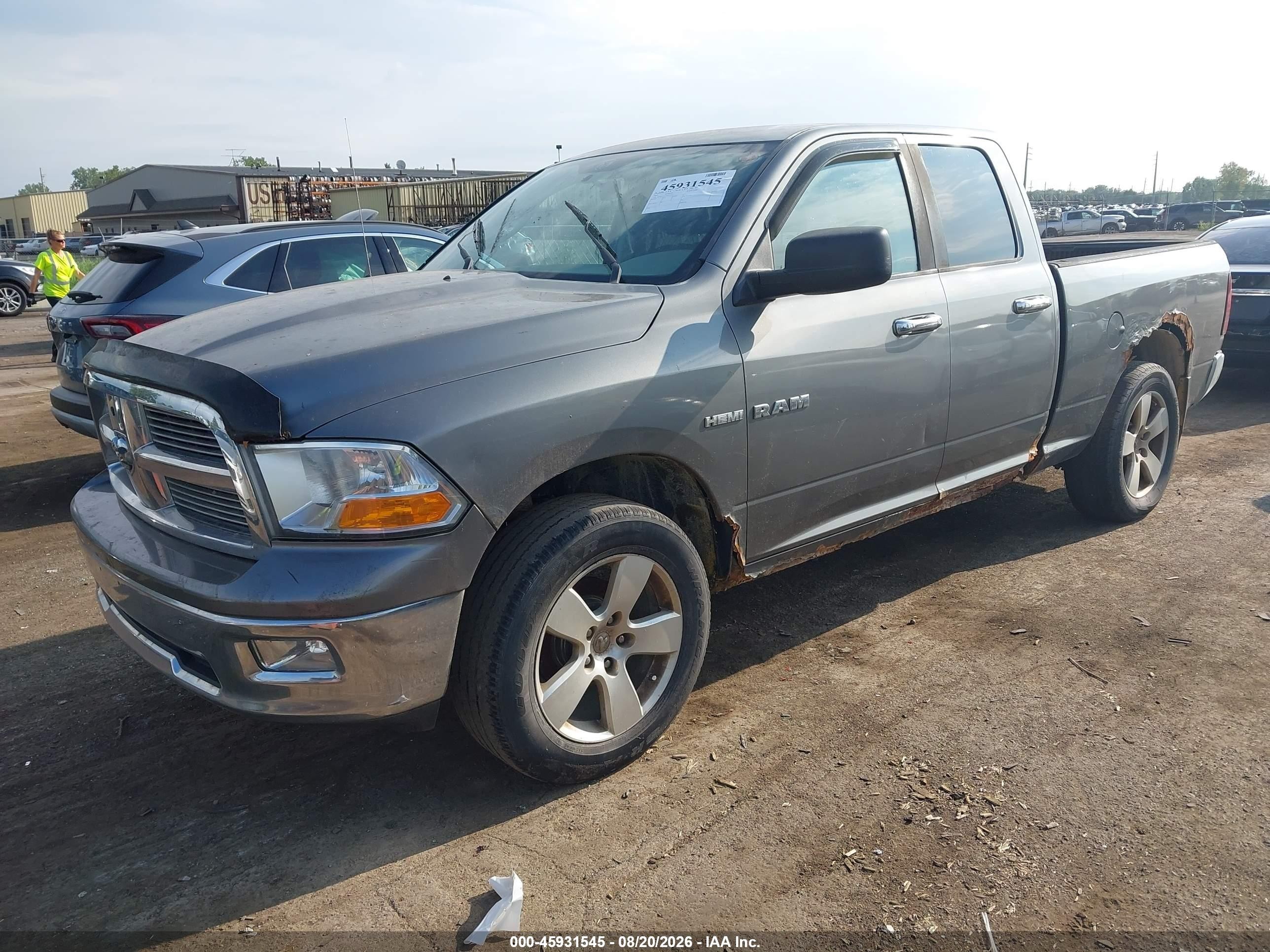 2010 Dodge Ram 1500 Slt/sport/trx Gray vin: 1D7RV1GT2AS115161