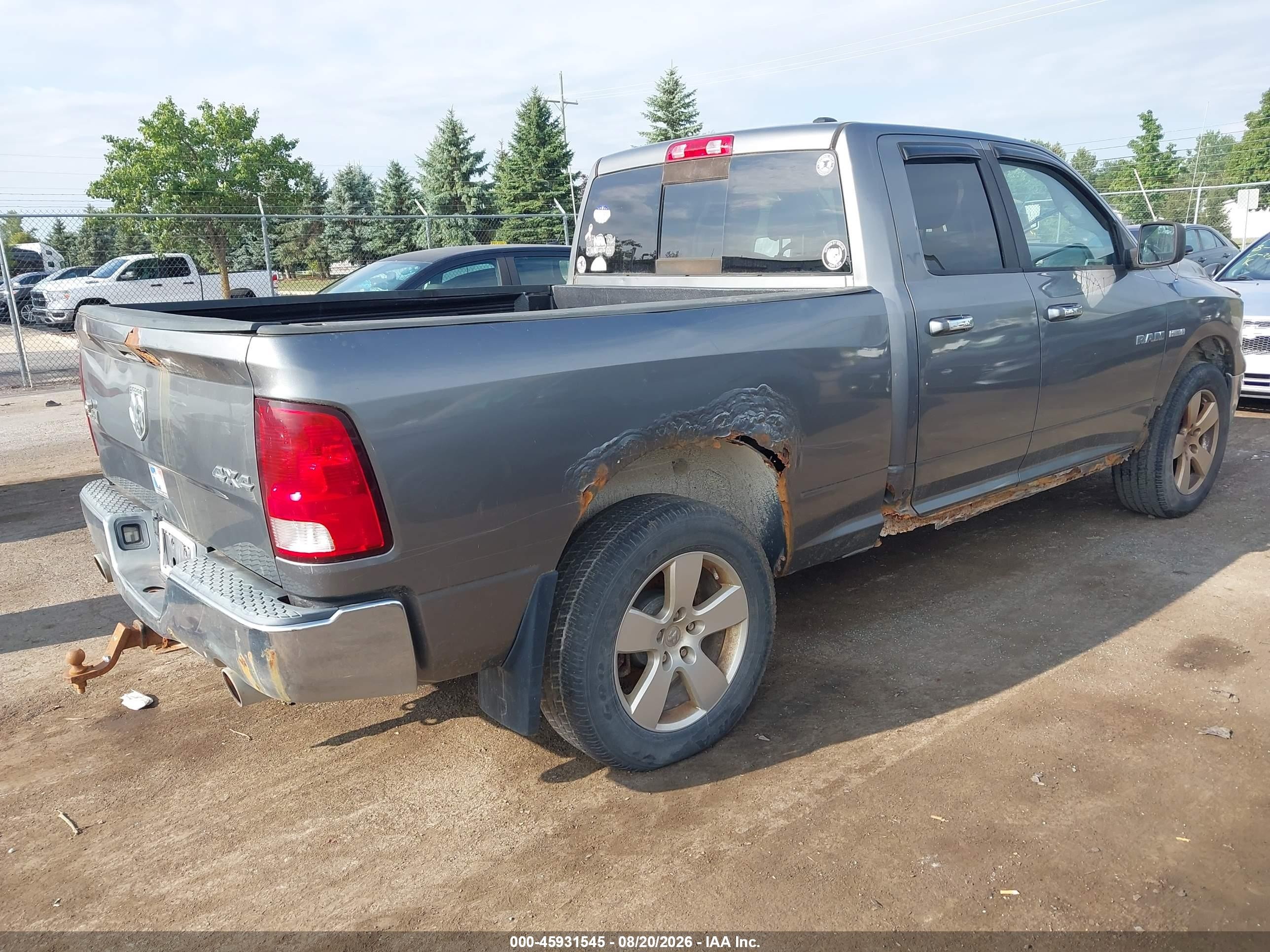 2010 Dodge Ram 1500 Slt/sport/trx Gray vin: 1D7RV1GT2AS115161