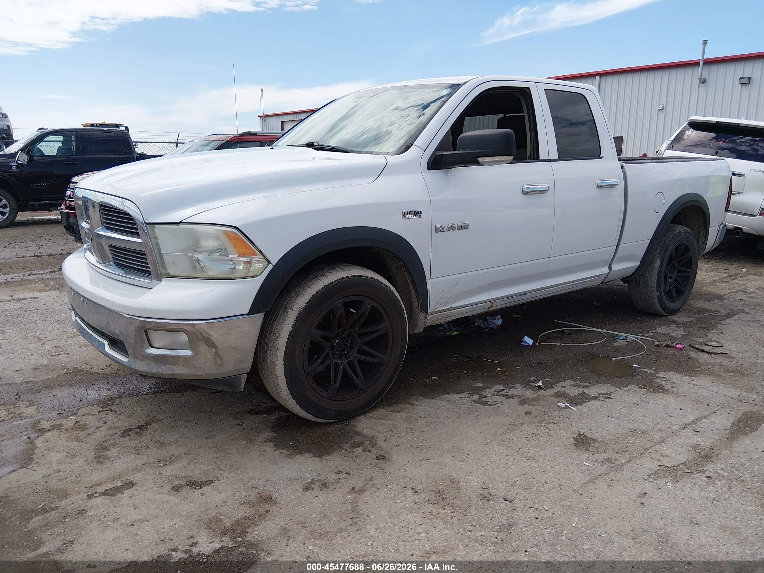 2010 Dodge Ram 1500 Slt White vin: 1D7RV1GT2AS131344