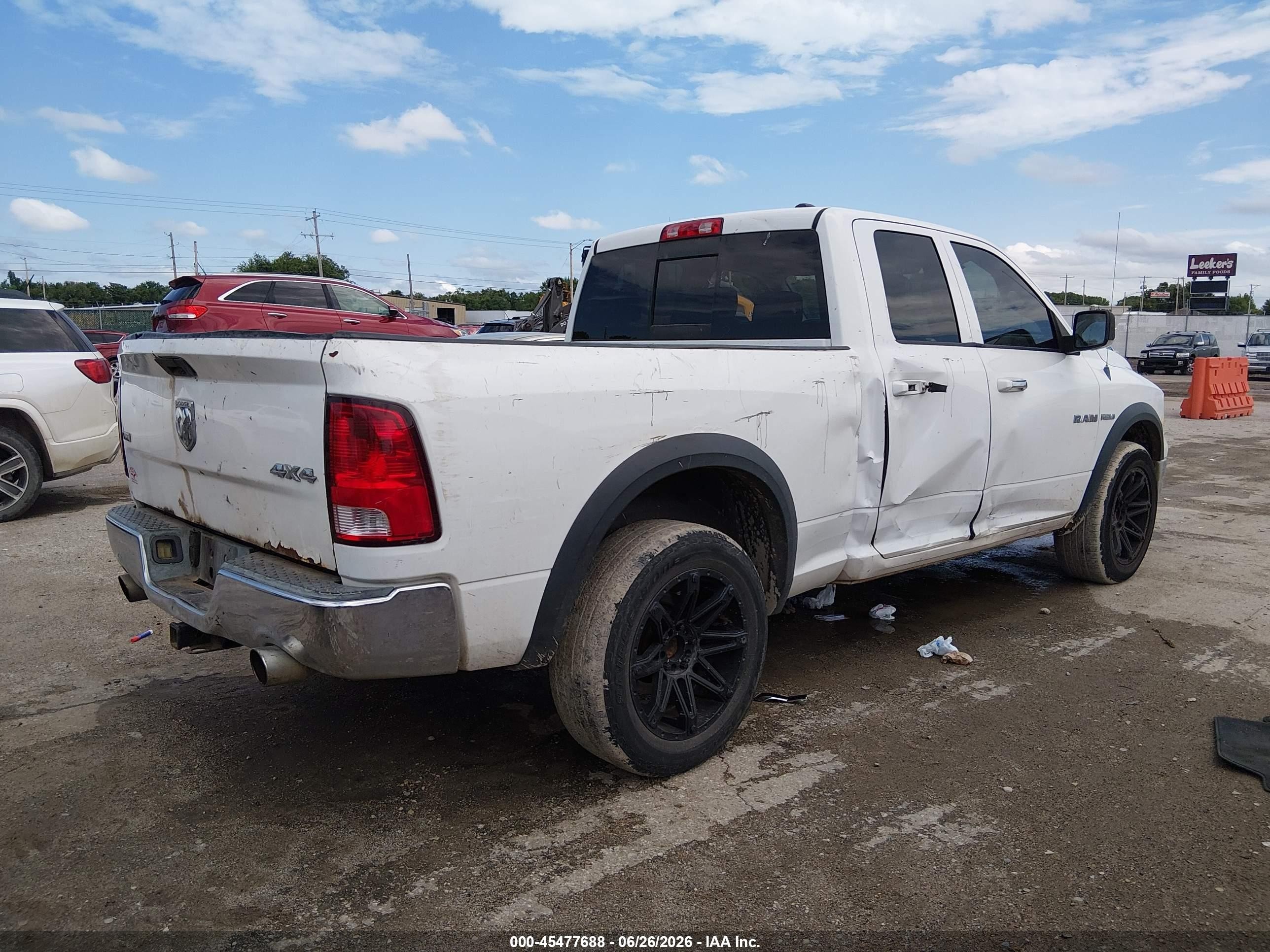 2010 Dodge Ram 1500 Slt White vin: 1D7RV1GT2AS131344