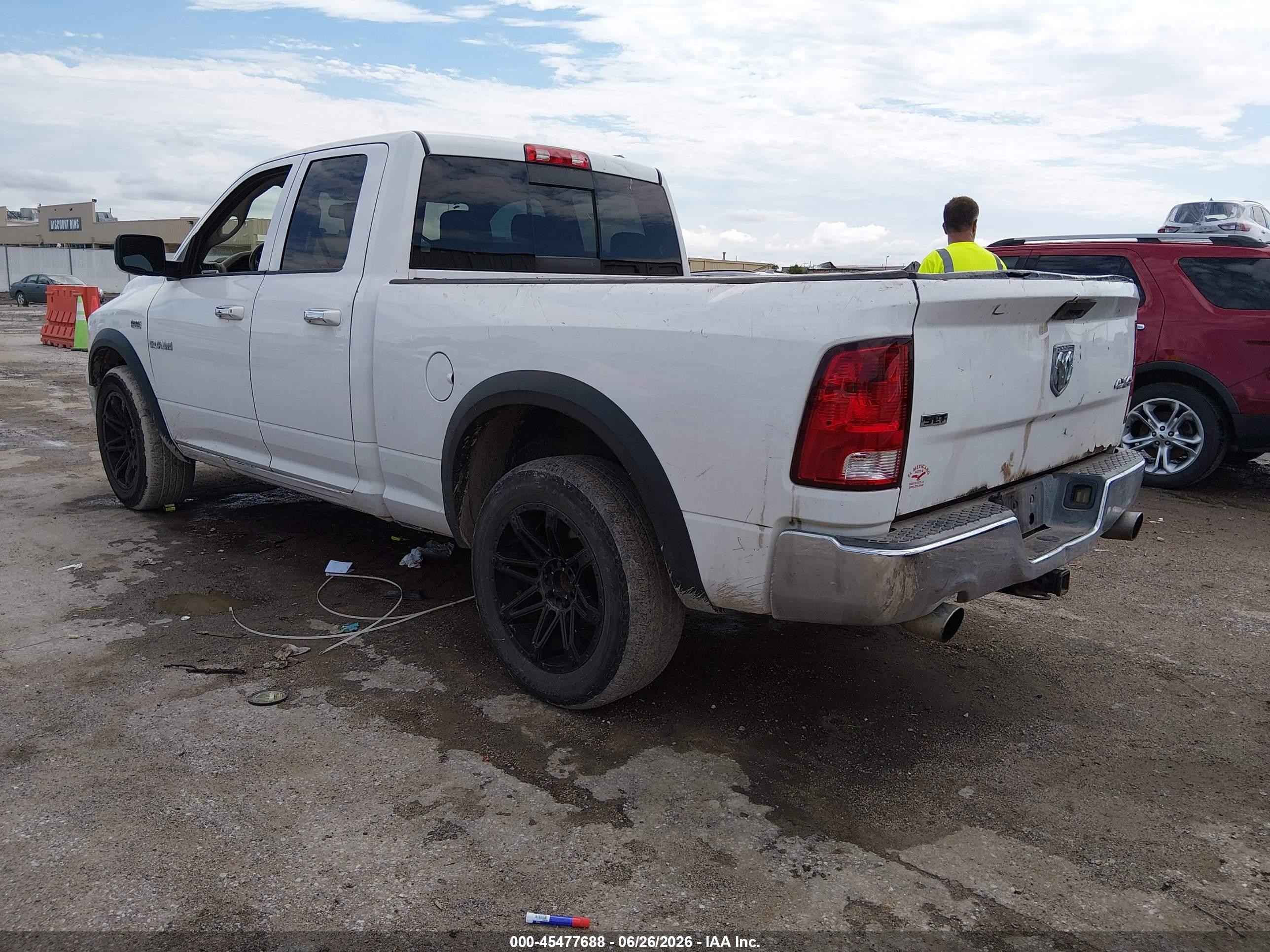 2010 Dodge Ram 1500 Slt White vin: 1D7RV1GT2AS131344
