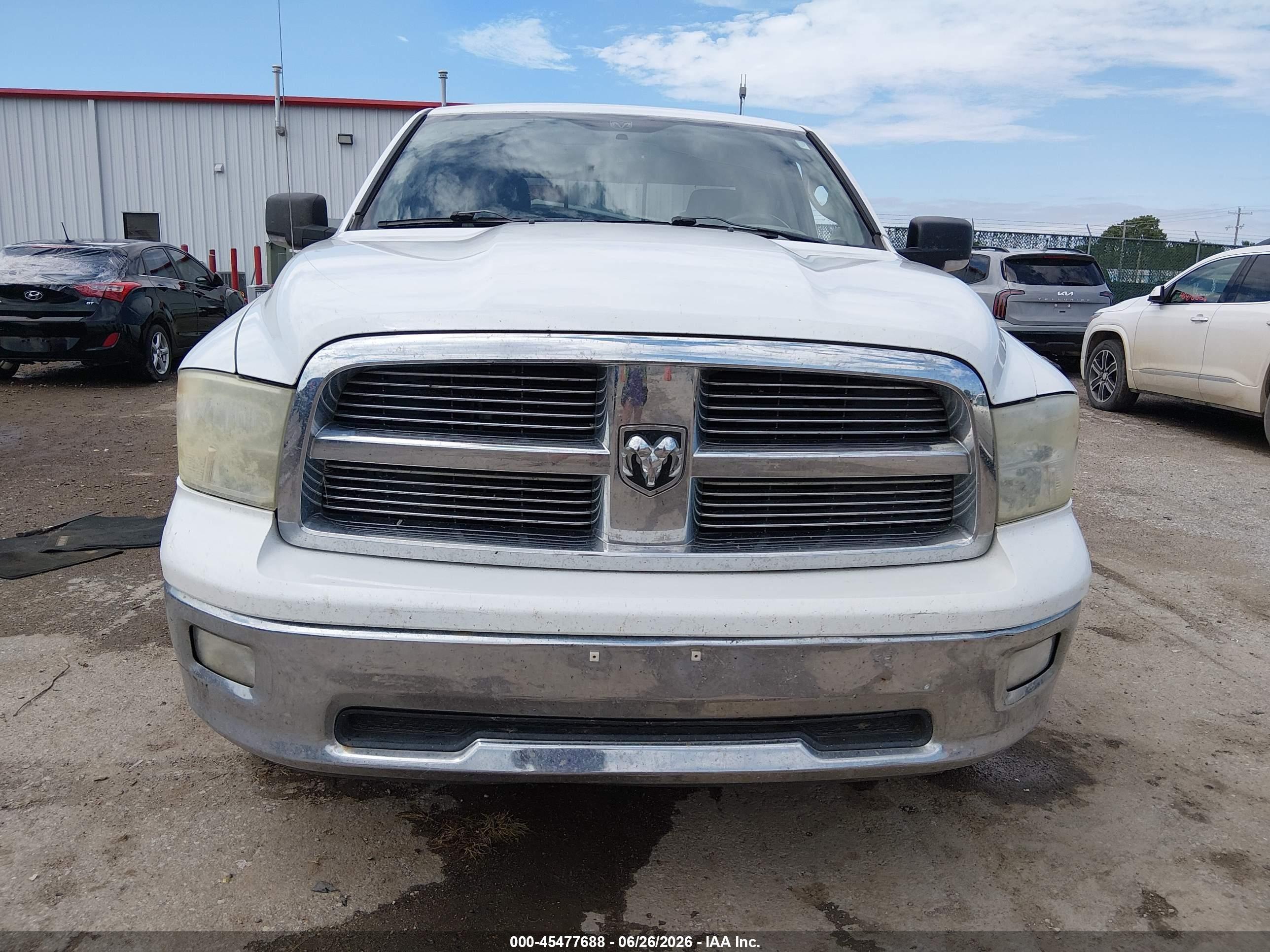 2010 Dodge Ram 1500 Slt White vin: 1D7RV1GT2AS131344