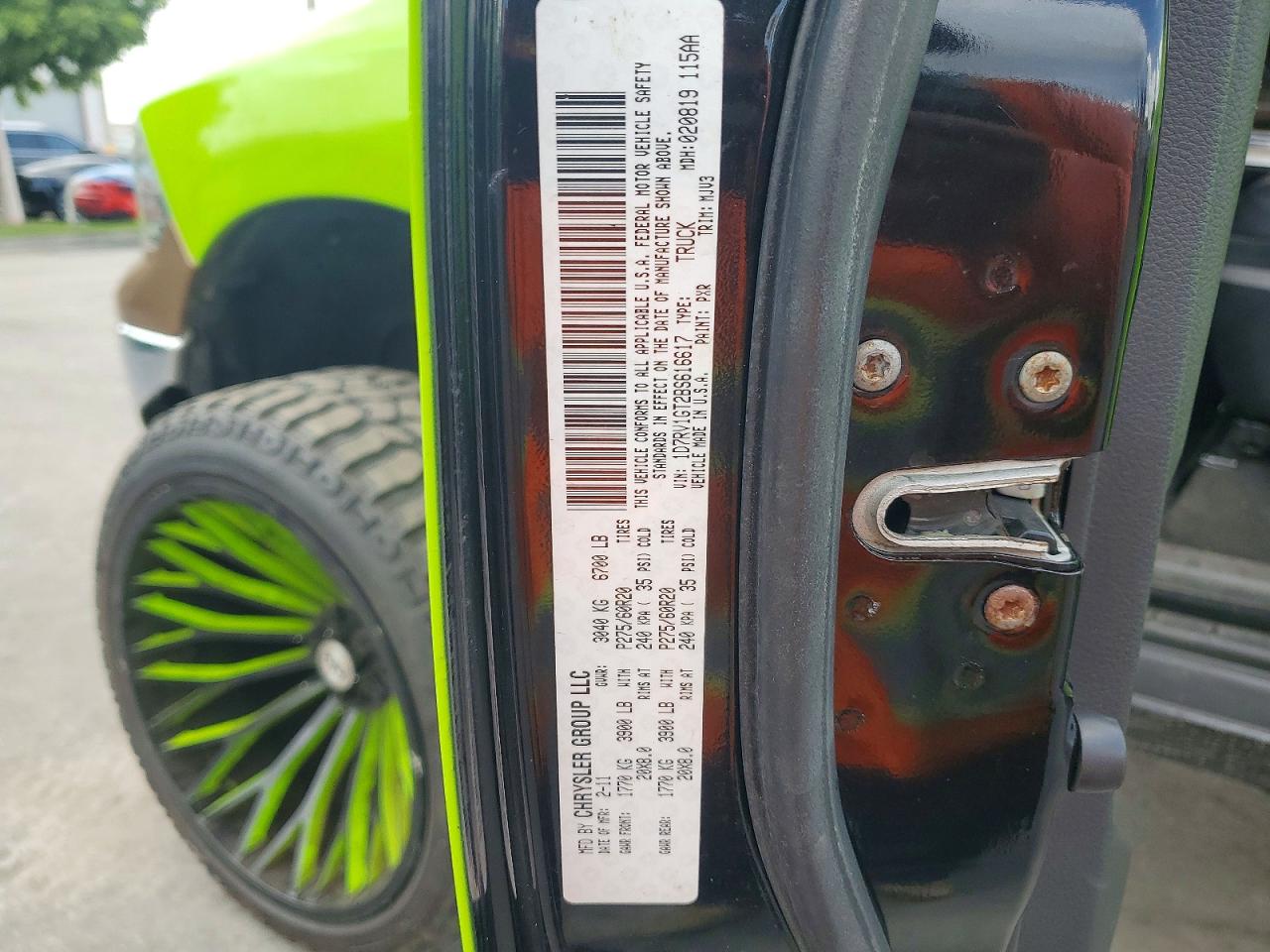 2011 Dodge Ram 1500 Green vin: 1D7RV1GT2BS616617