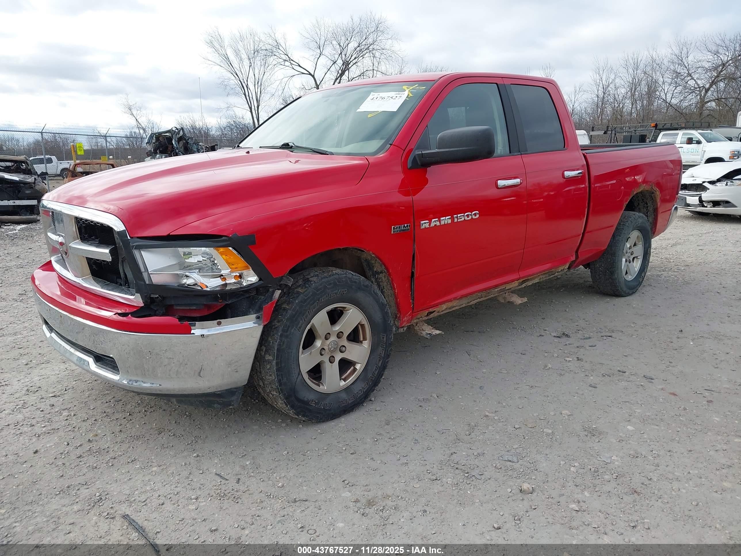 2011 Ram Ram 1500 Slt Красный vin: 1D7RV1GT3BS519393