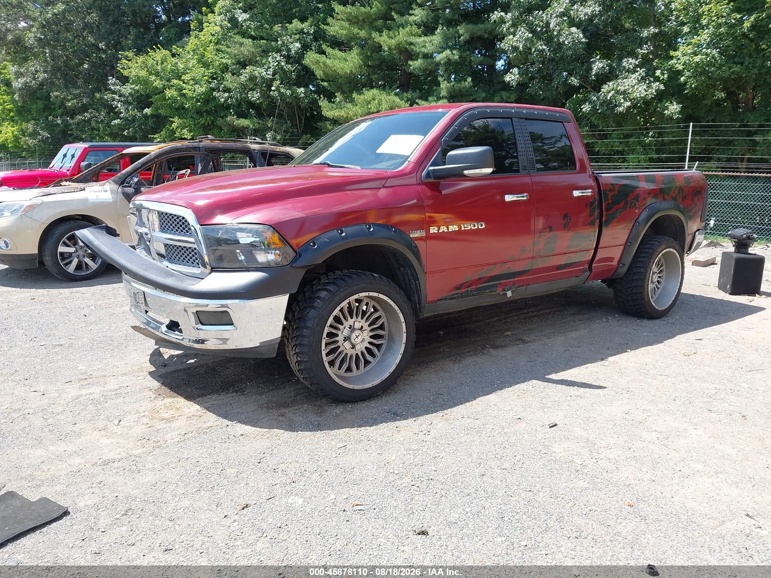 2011 Ram Ram 1500 Slt Бордовый vin: 1D7RV1GT3BS607764