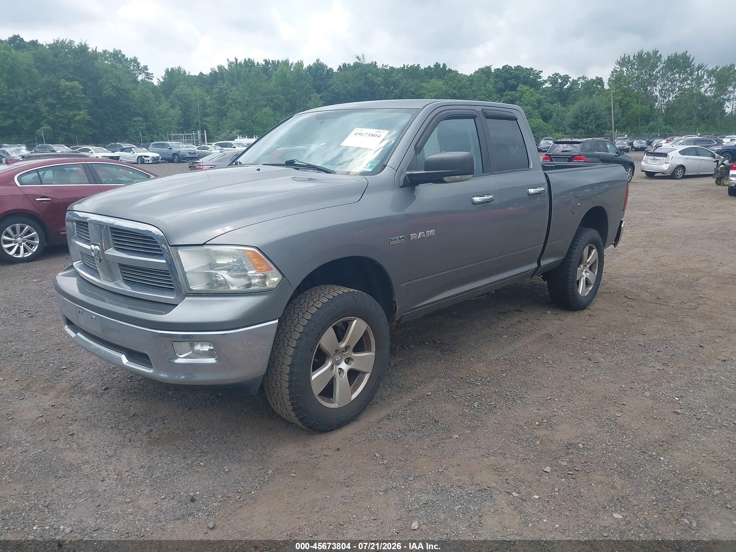2010 Dodge Ram 1500 Slt/sport/trx Gray vin: 1D7RV1GT4AS192193