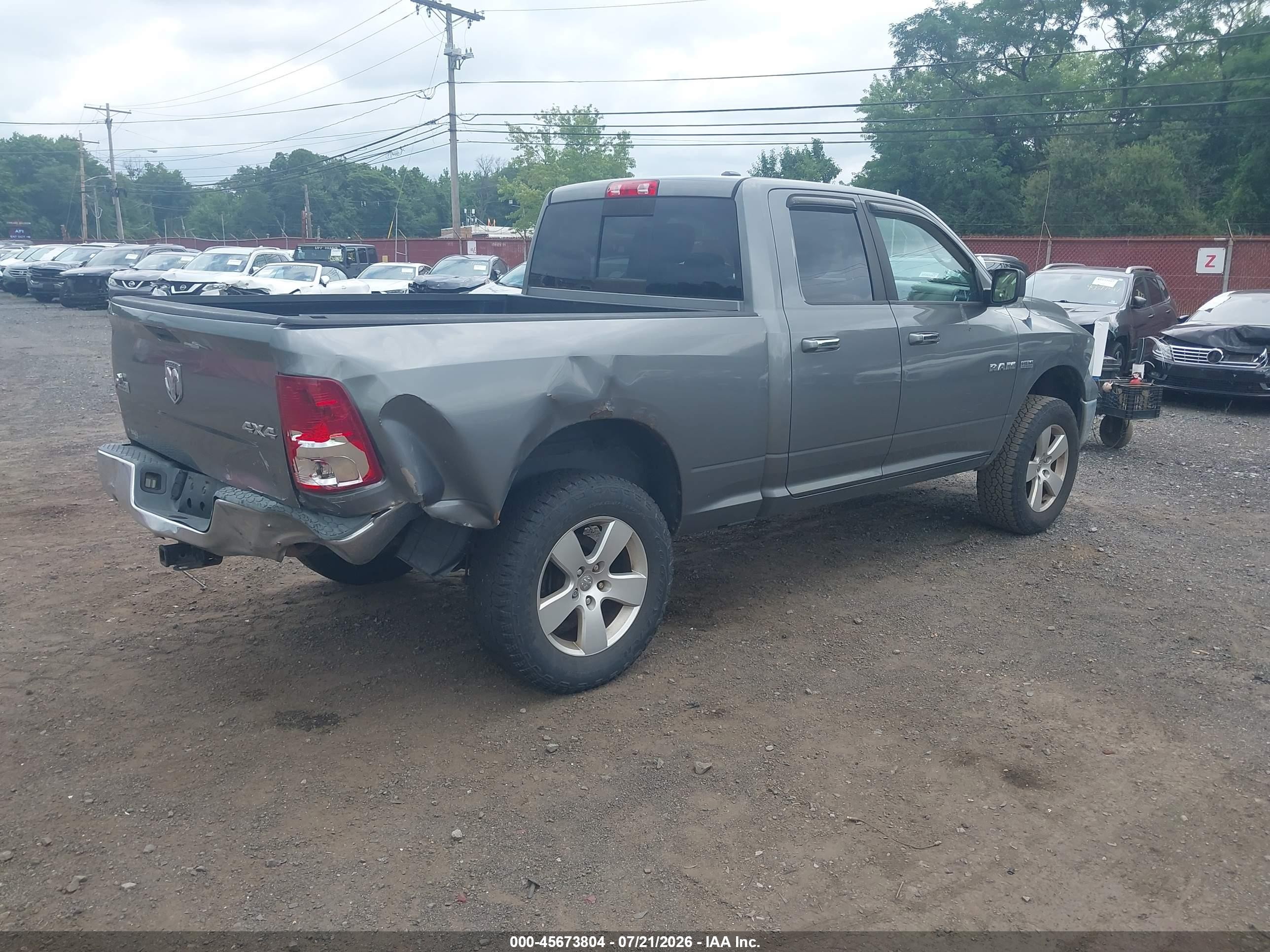 2010 Dodge Ram 1500 Slt/sport/trx Gray vin: 1D7RV1GT4AS192193