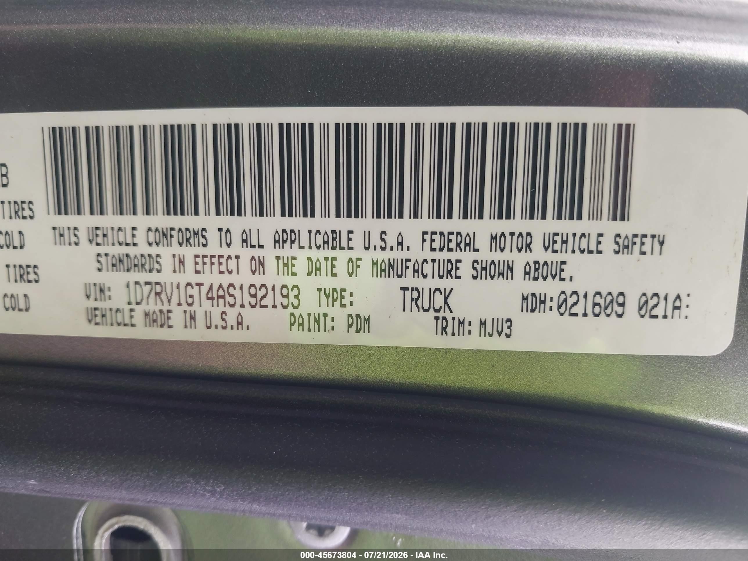 2010 Dodge Ram 1500 Slt/sport/trx Gray vin: 1D7RV1GT4AS192193