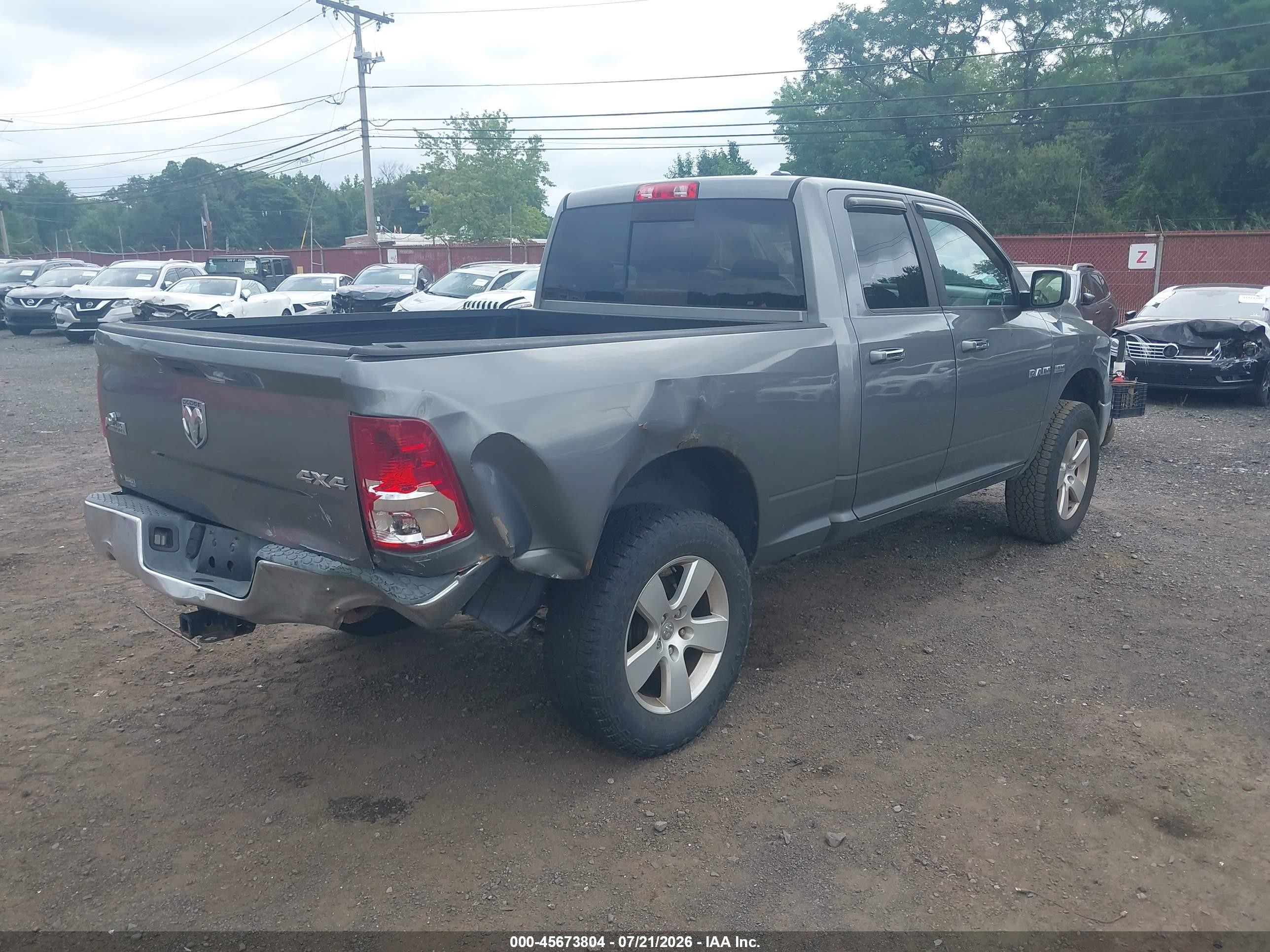 2010 Dodge Ram 1500 Slt/sport/trx Gray vin: 1D7RV1GT4AS192193