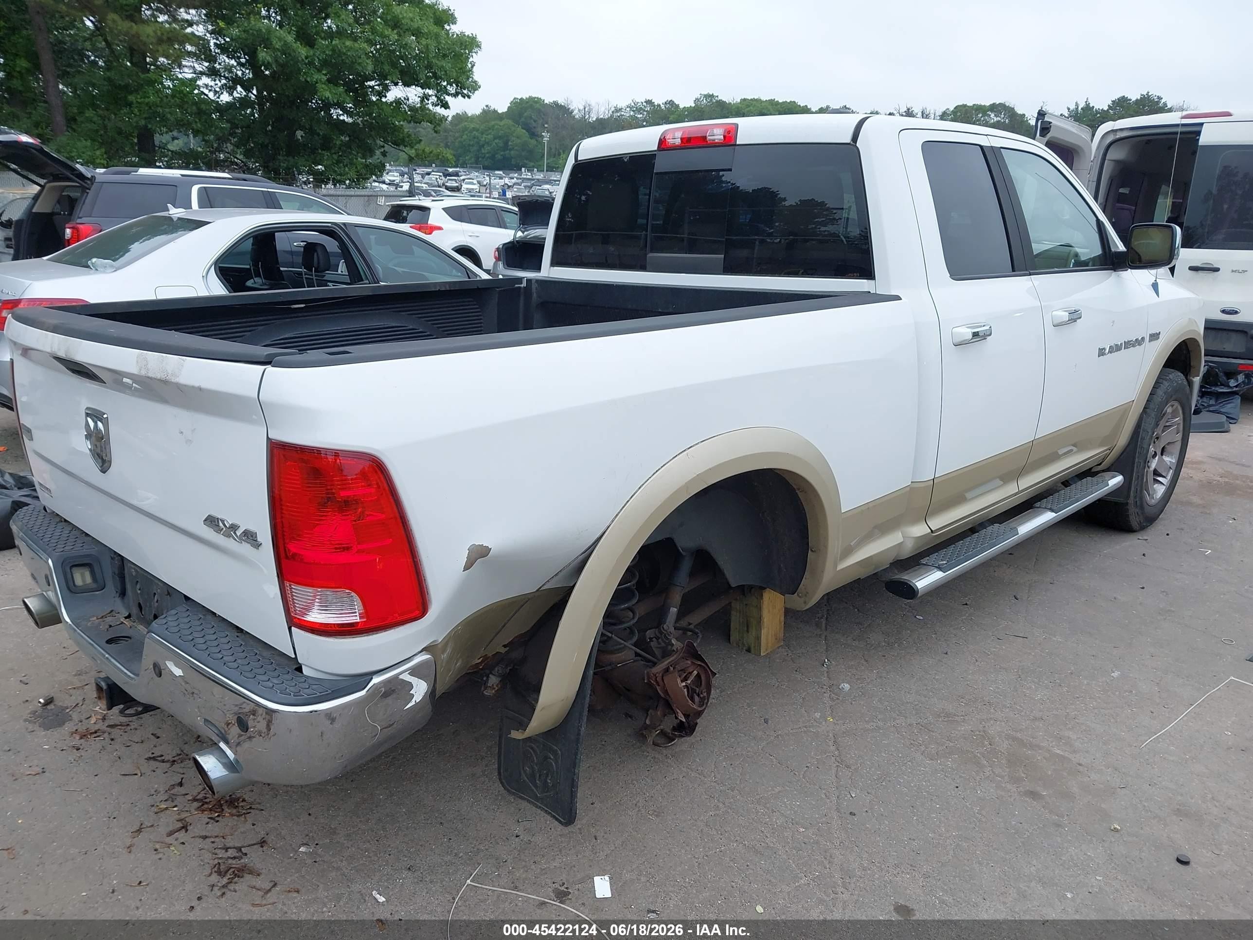 2011 Ram Ram 1500 Laramie White vin: 1D7RV1GT4BS562866