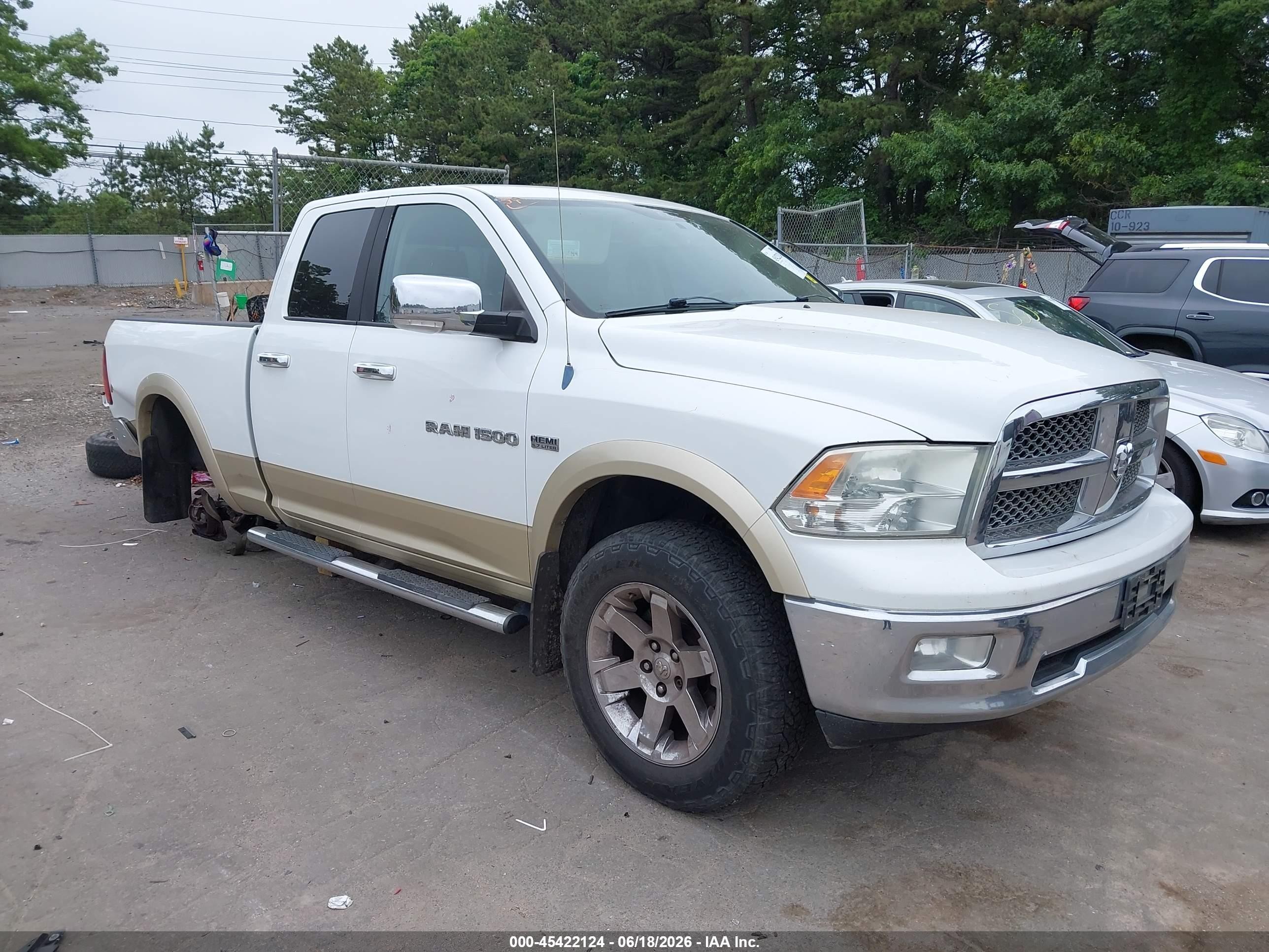 2011 Ram Ram 1500 Laramie White vin: 1D7RV1GT4BS562866
