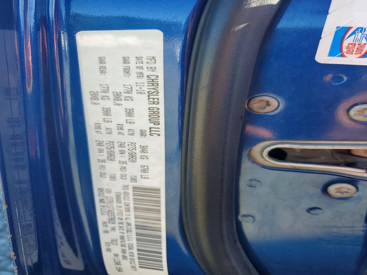2011 Dodge Ram 1500 Blue vin: 1D7RV1GT4BS578839