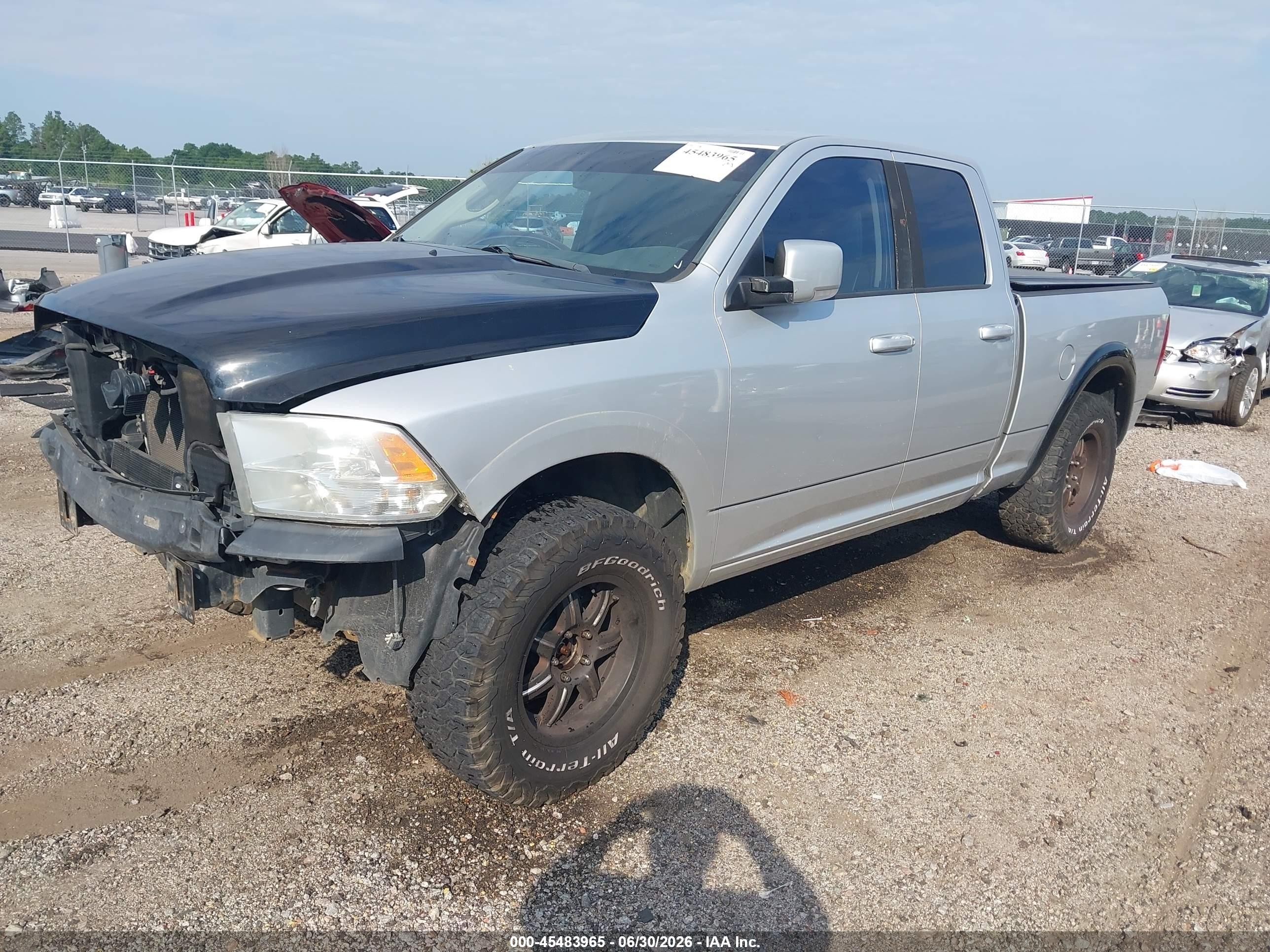 2011 Ram Ram 1500 Sport Серый vin: 1D7RV1GT4BS605473