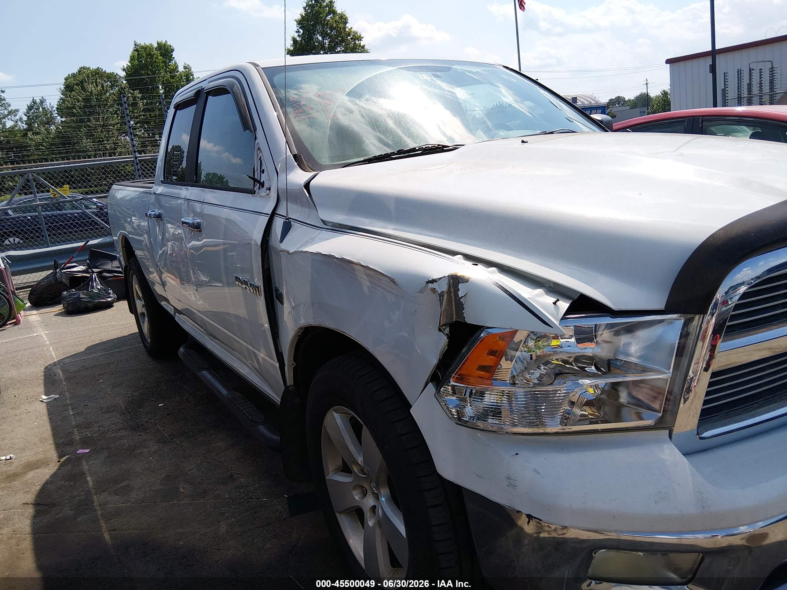 2010 Dodge Ram 1500 Slt/sport/trx White vin: 1D7RV1GT5AS130415