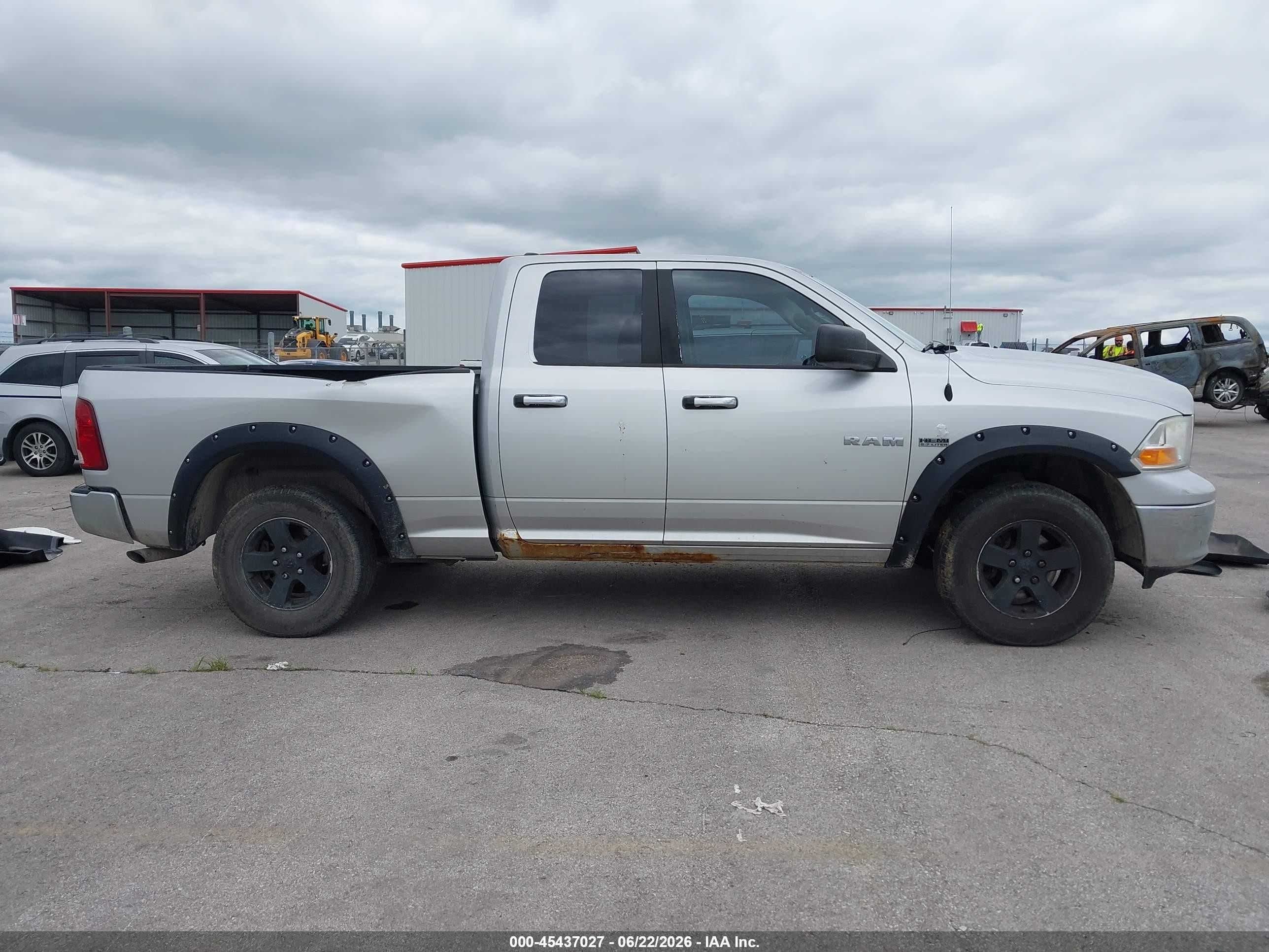 2010 Dodge Ram 1500 Slt/sport/trx Gray vin: 1D7RV1GT6AS243466