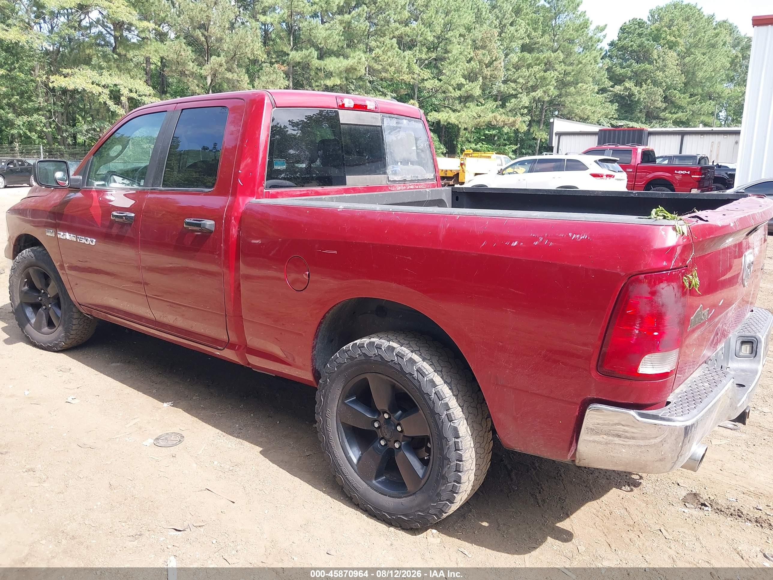 2011 Ram Ram 1500 Slt Red vin: 1D7RV1GT6BS545115