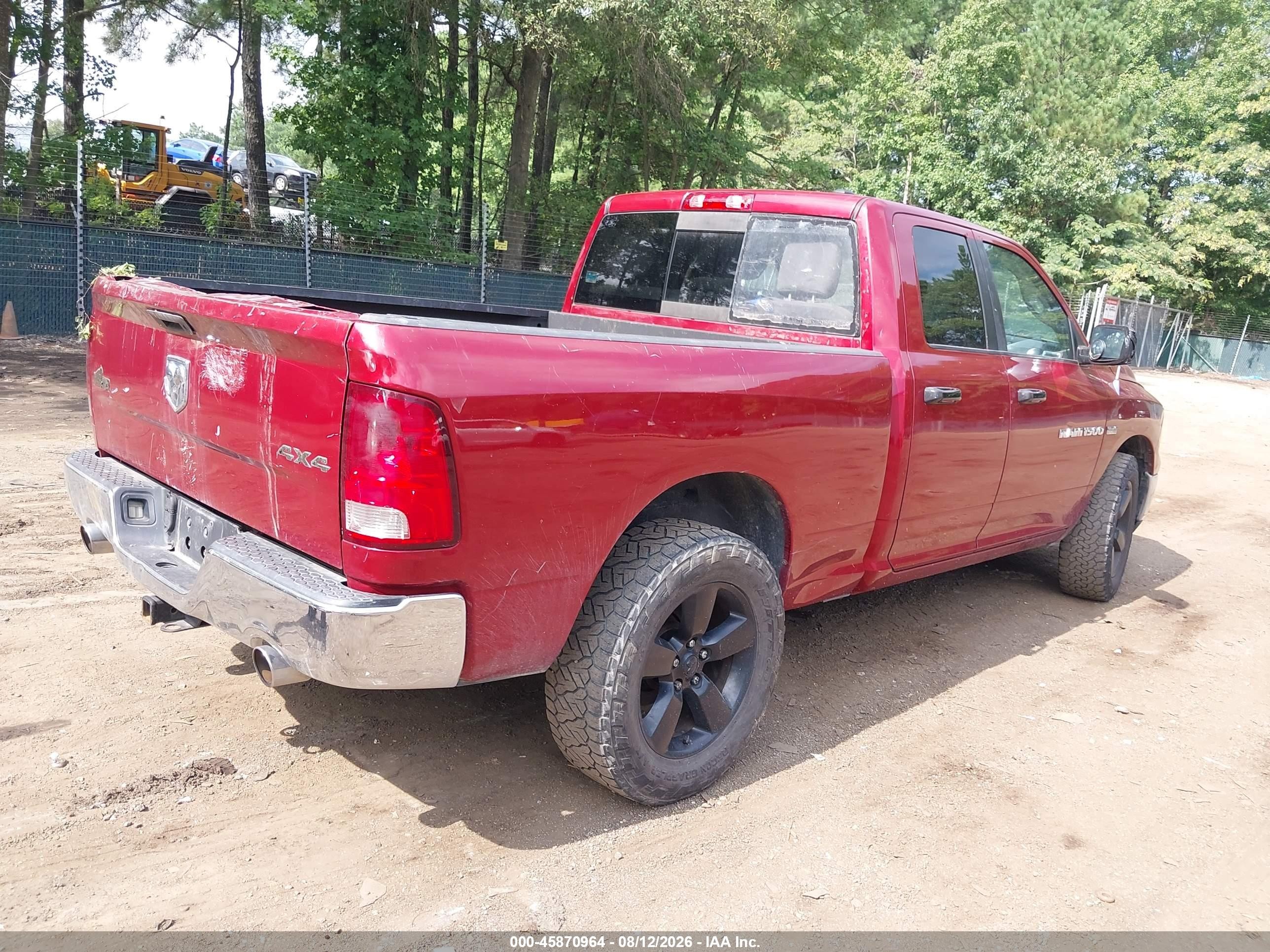2011 Ram Ram 1500 Slt Red vin: 1D7RV1GT6BS545115