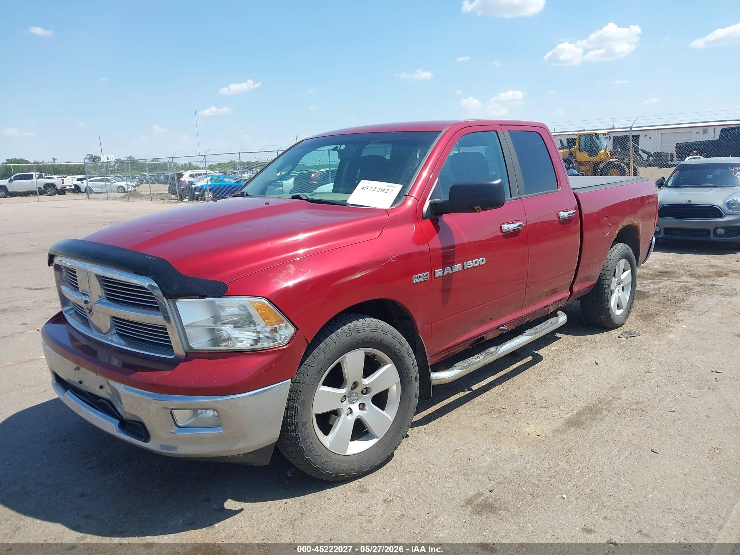 2011 Ram Ram 1500 Slt Red vin: 1D7RV1GT6BS645358