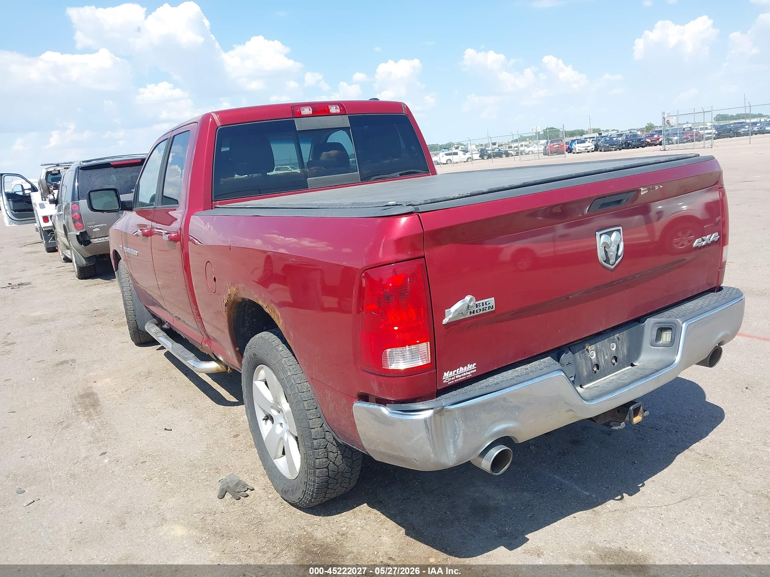 2011 Ram Ram 1500 Slt Red vin: 1D7RV1GT6BS645358