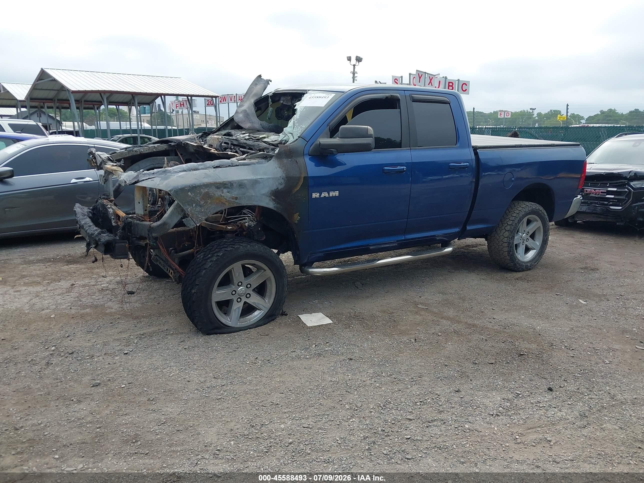 2010 Dodge Ram 1500 Slt/sport/trx Blue vin: 1D7RV1GT7AS127936