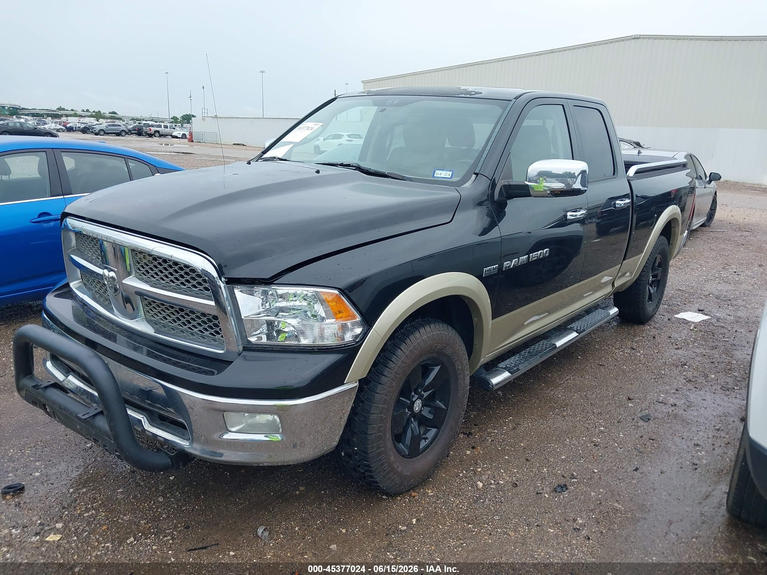 2011 Ram Ram 1500 Laramie Черный vin: 1D7RV1GT7BS530834