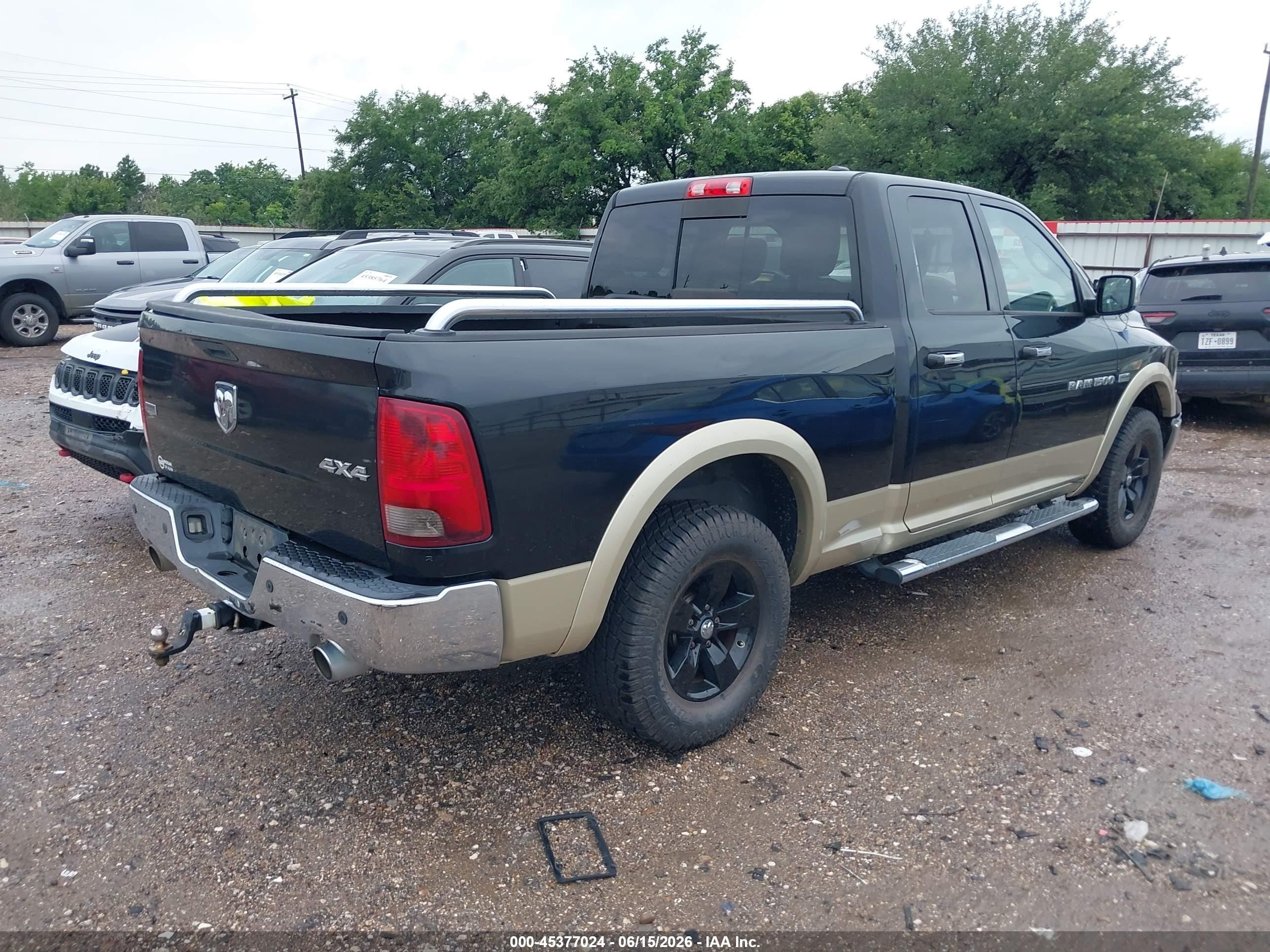 2011 Ram Ram 1500 Laramie Черный vin: 1D7RV1GT7BS530834