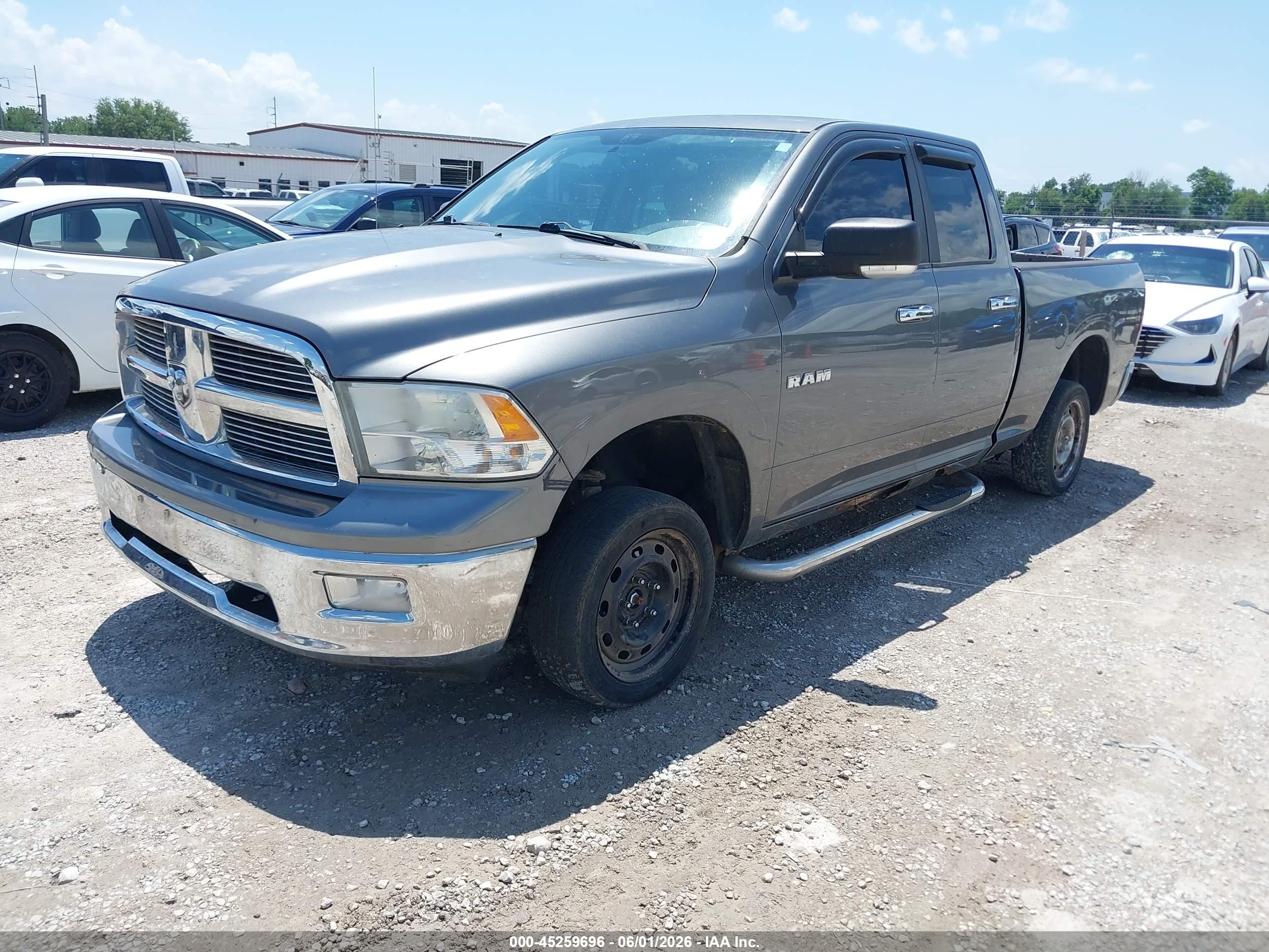 2010 Dodge Ram 1500 Slt/sport/trx Gray vin: 1D7RV1GT8AS152232