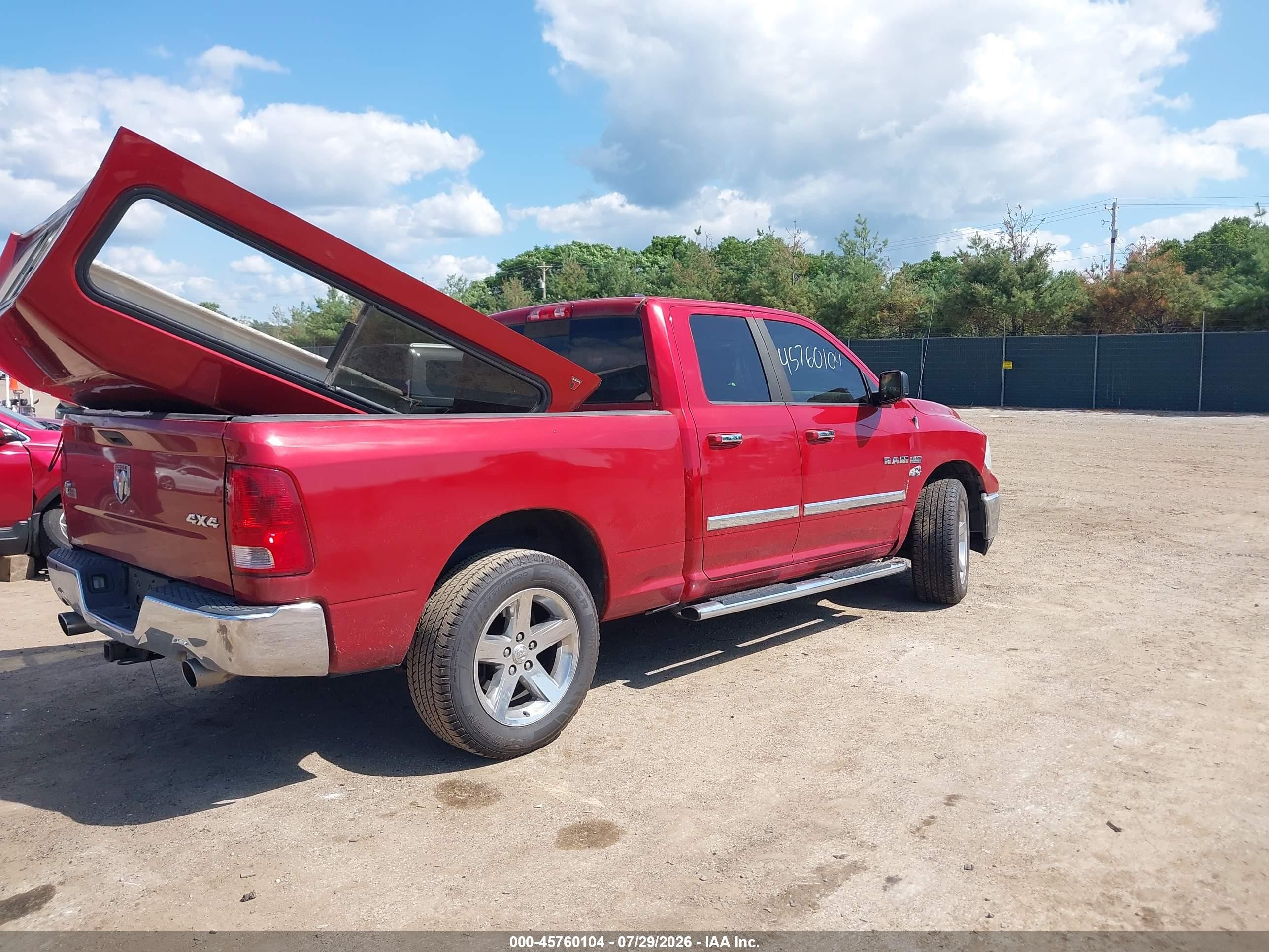 2010 Dodge Ram 1500 Slt/sport/trx Red vin: 1D7RV1GT8AS231500