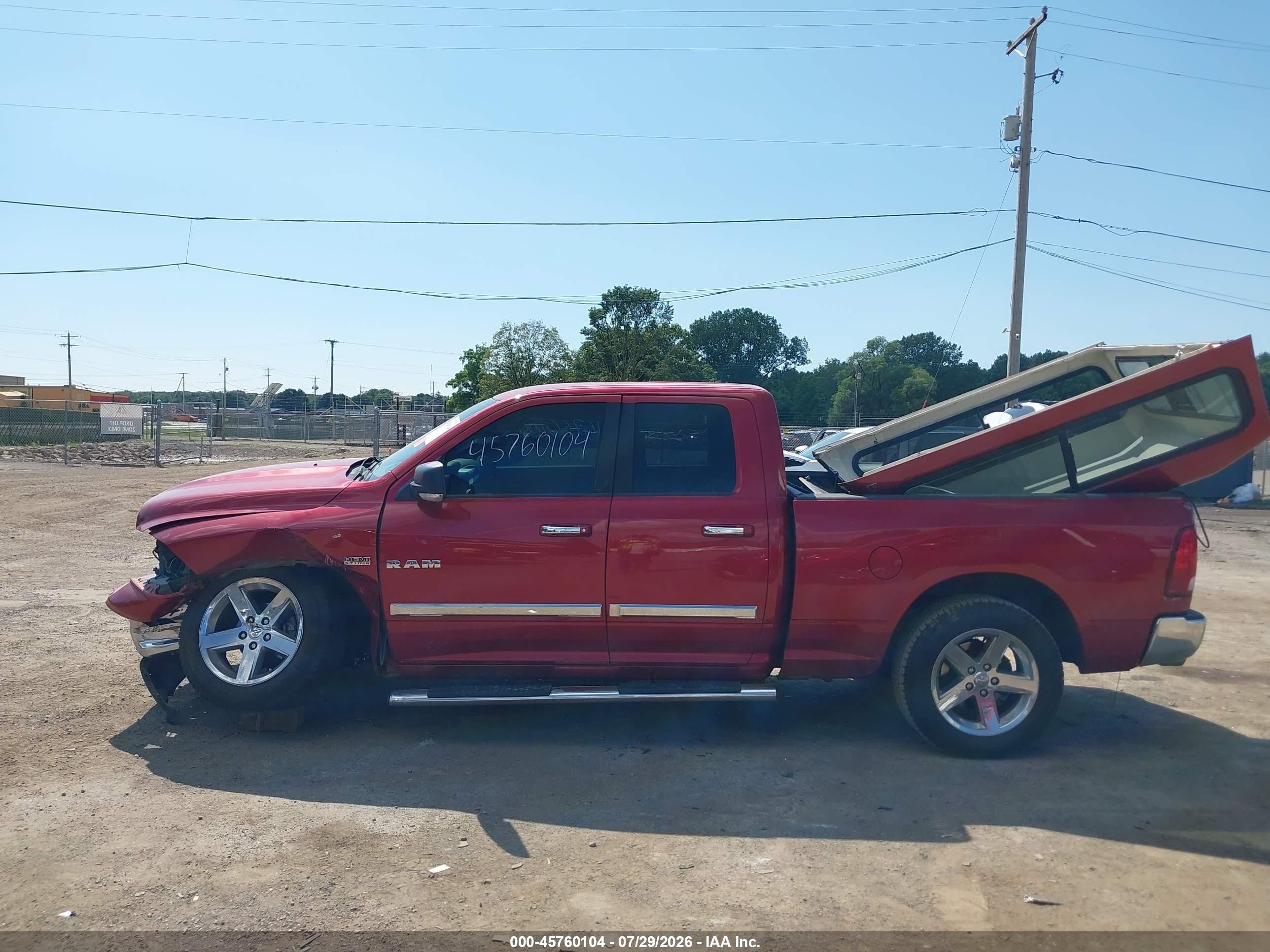 2010 Dodge Ram 1500 Slt/sport/trx Red vin: 1D7RV1GT8AS231500