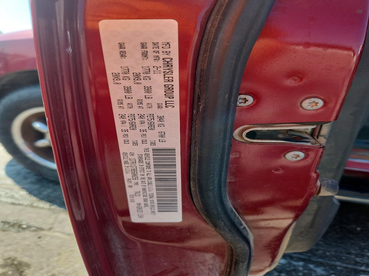 2011 Dodge Ram 1500 Red vin: 1D7RV1GT8BS600258