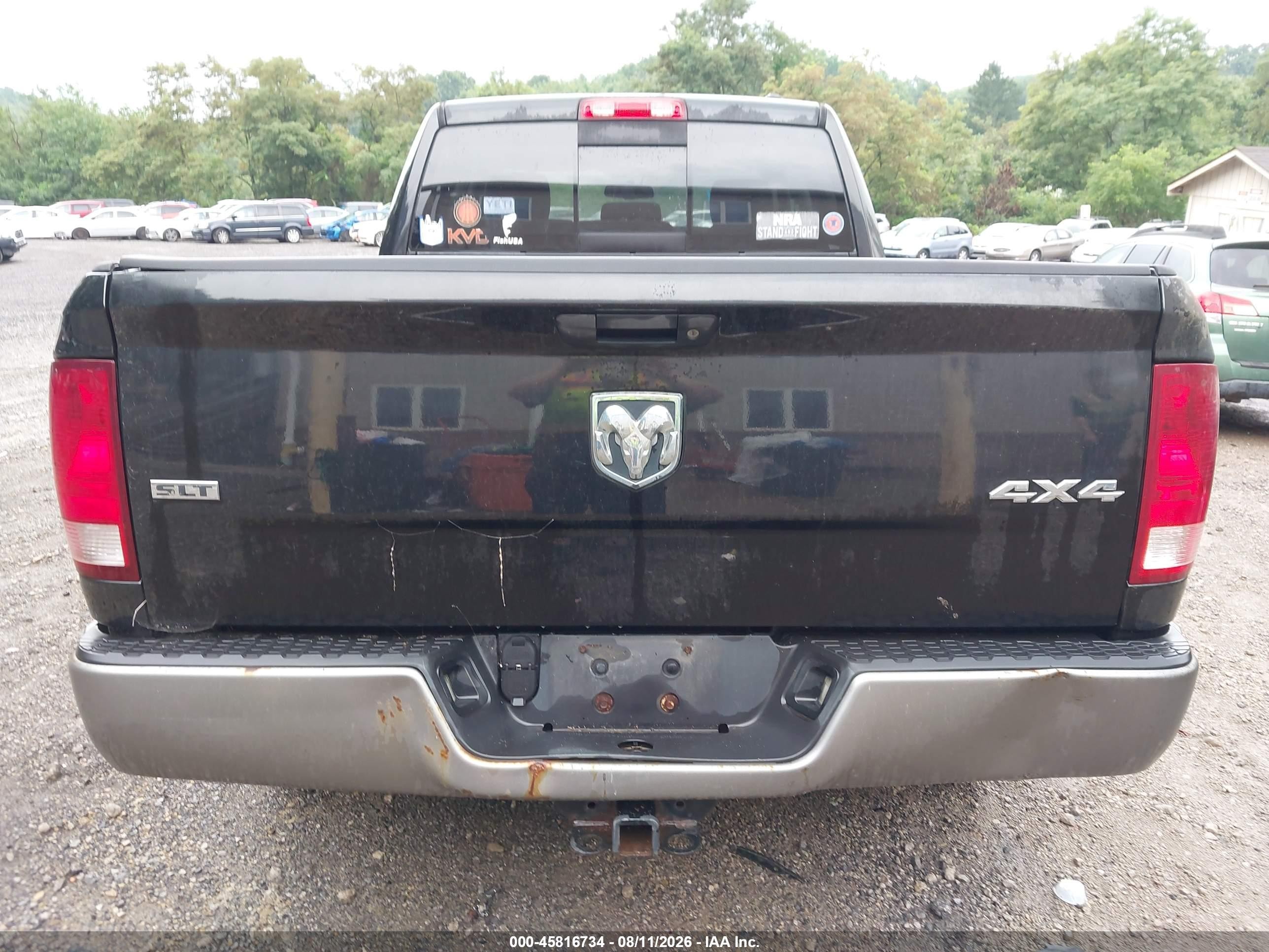 2011 Ram Ram 1500 Slt Black vin: 1D7RV1GT8BS645202