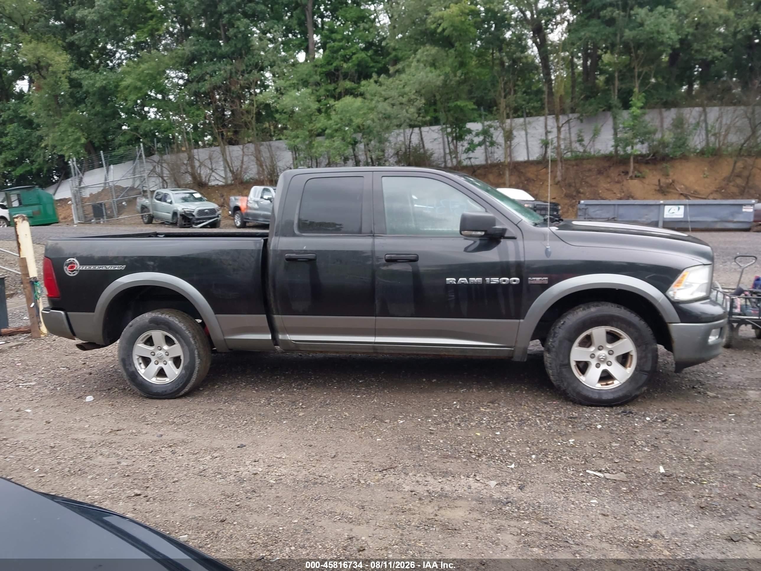 2011 Ram Ram 1500 Slt Black vin: 1D7RV1GT8BS645202