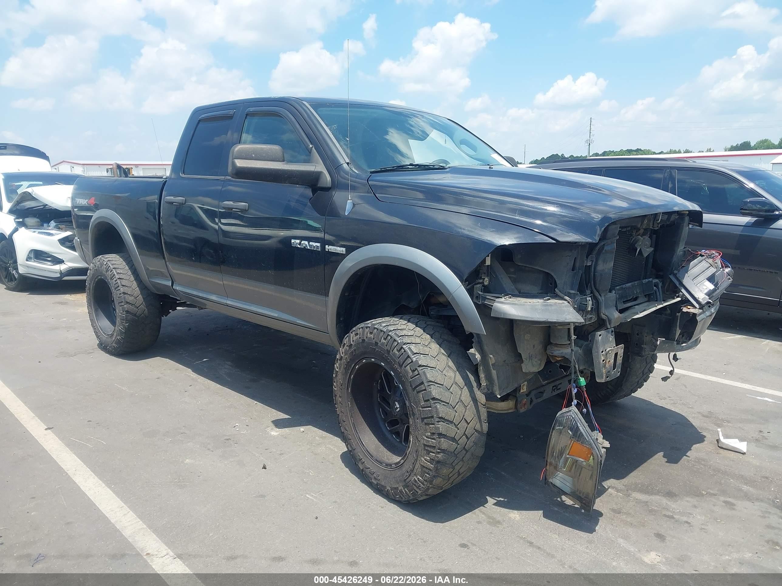 2010 Dodge Ram 1500 Slt/sport/trx Black vin: 1D7RV1GT9AS106568