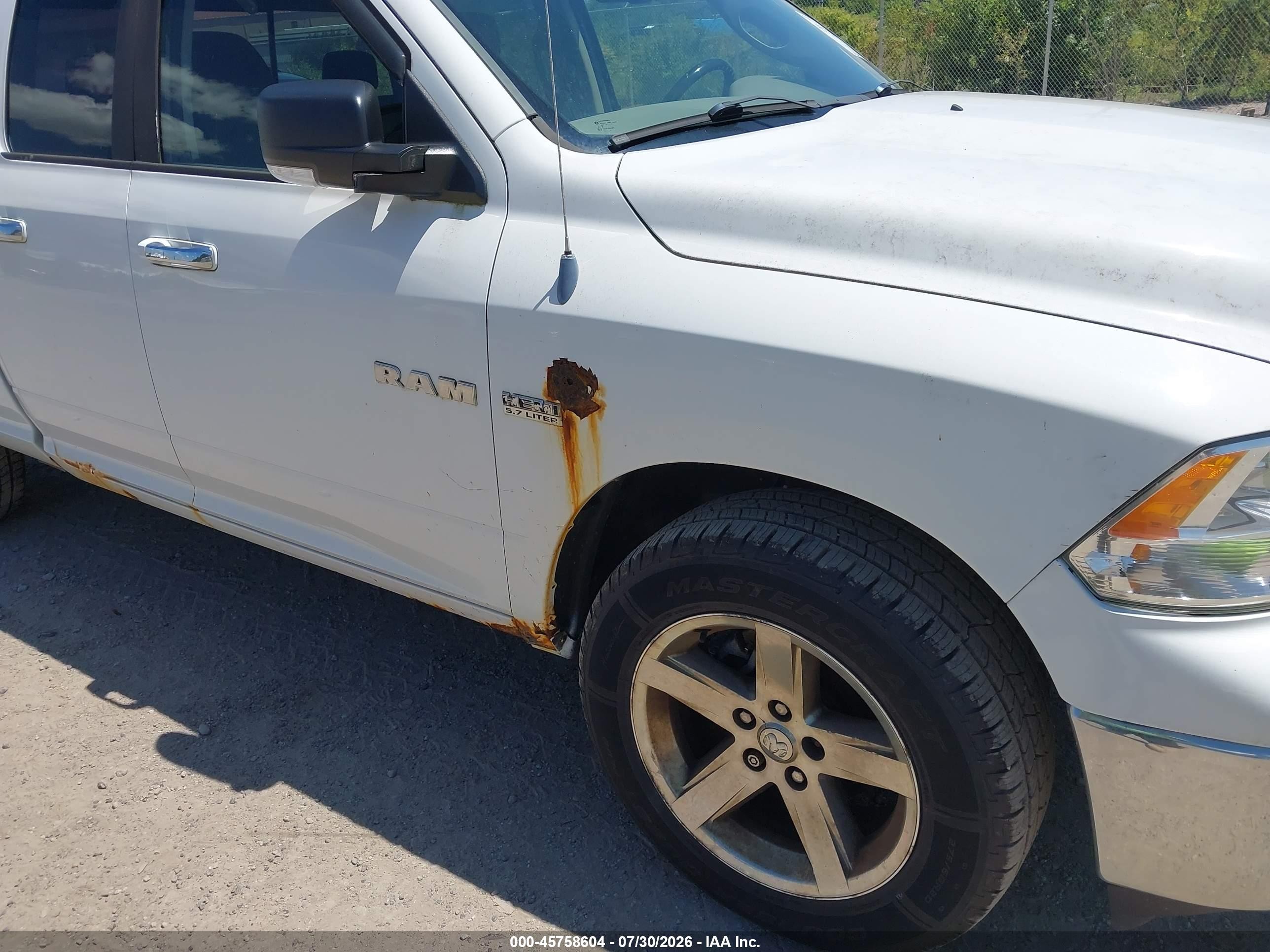 2010 Dodge Ram 1500 Slt/sport/trx White vin: 1D7RV1GTXAS261565