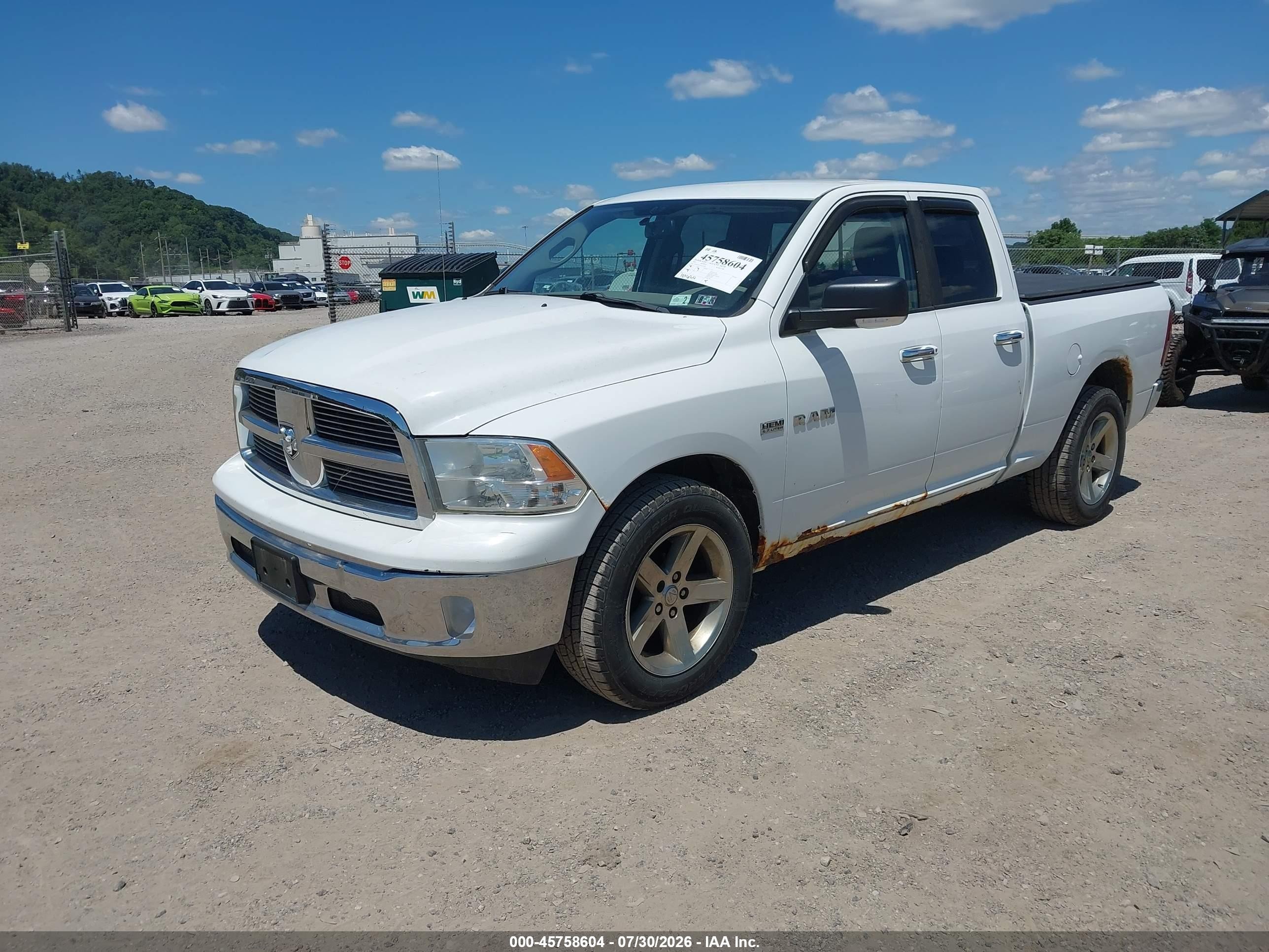 2010 Dodge Ram 1500 Slt/sport/trx White vin: 1D7RV1GTXAS261565