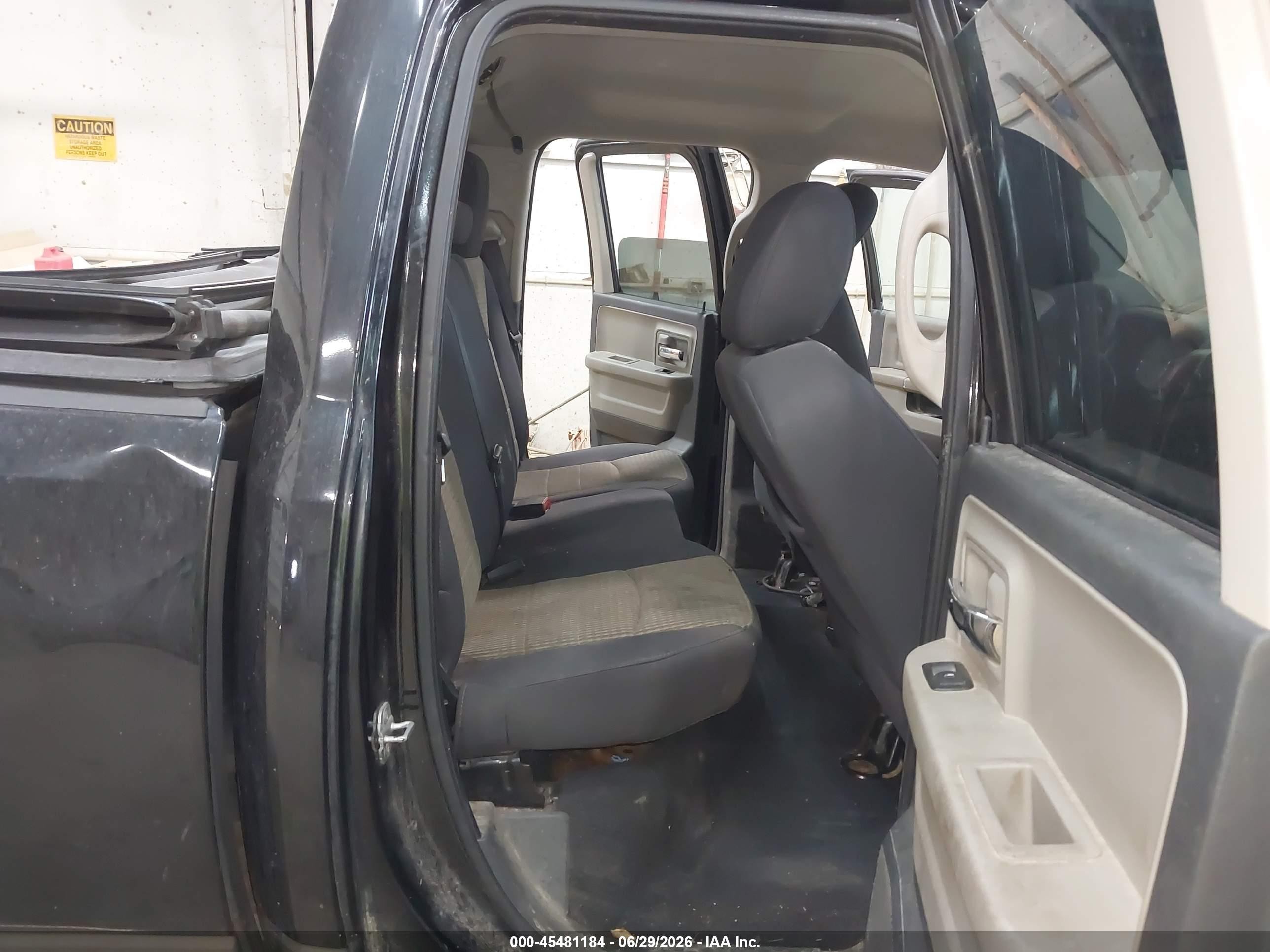 2011 Ram Ram 1500 Slt Черный vin: 1D7RV1GTXBS644486