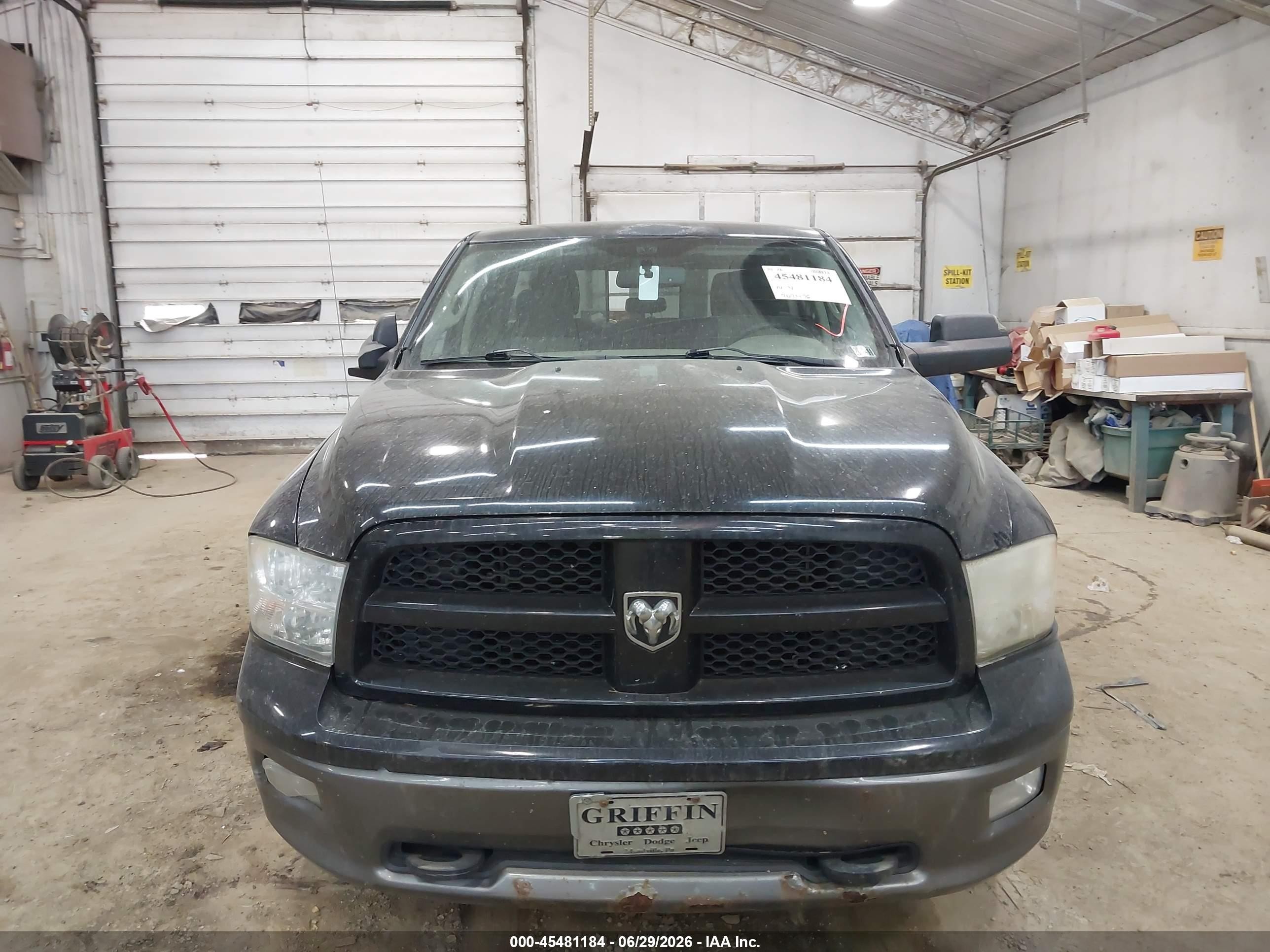 2011 Ram Ram 1500 Slt Черный vin: 1D7RV1GTXBS644486