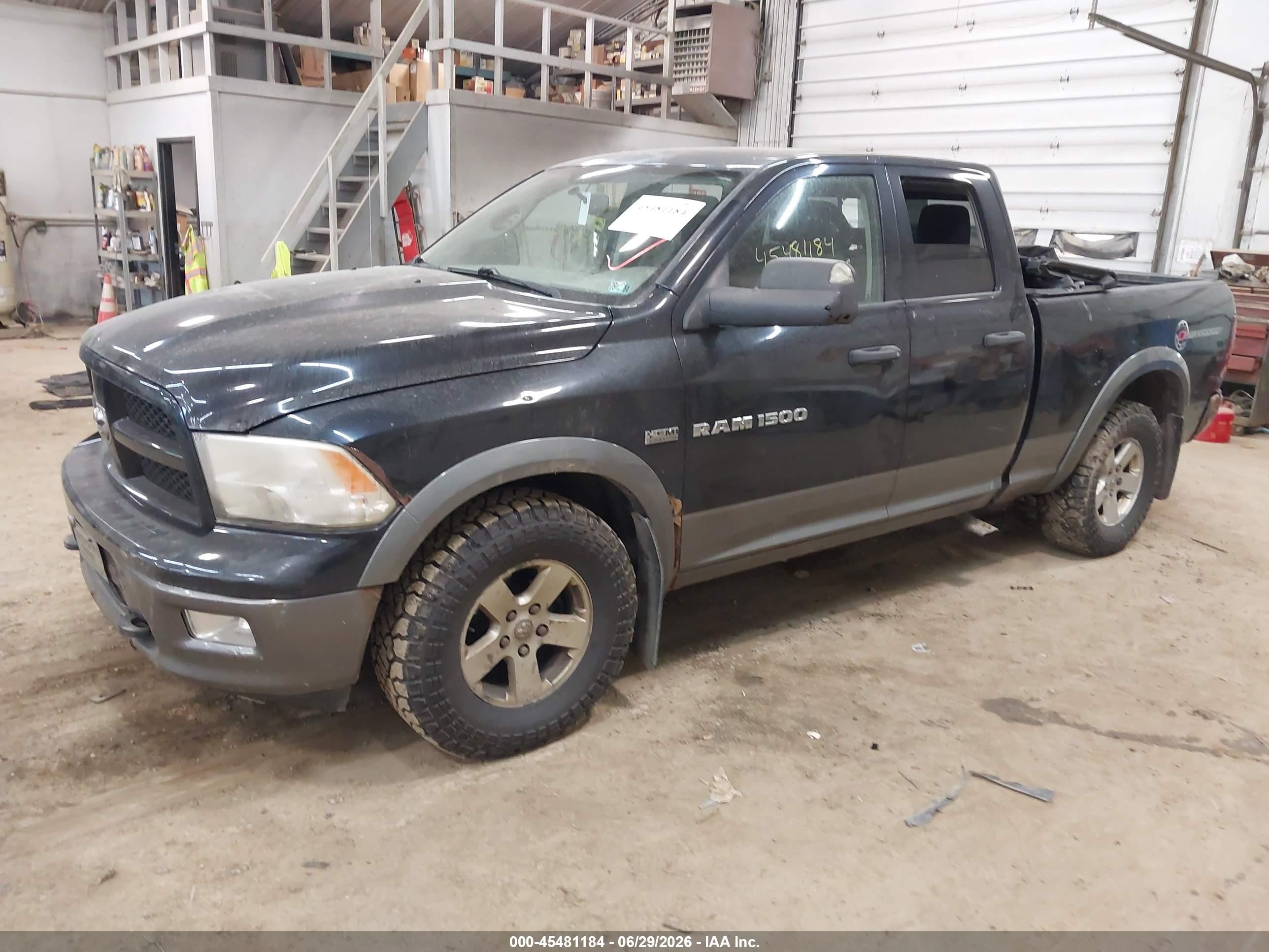 2011 Ram Ram 1500 Slt Черный vin: 1D7RV1GTXBS644486