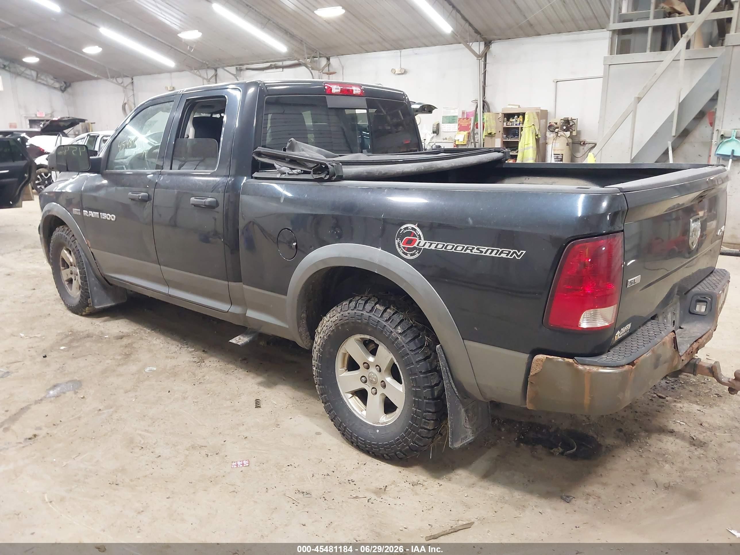 2011 Ram Ram 1500 Slt Черный vin: 1D7RV1GTXBS644486