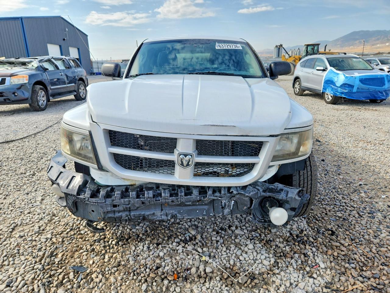 2010 Dodge Dakota Sxt White vin: 1D7RW3BKXAS225429